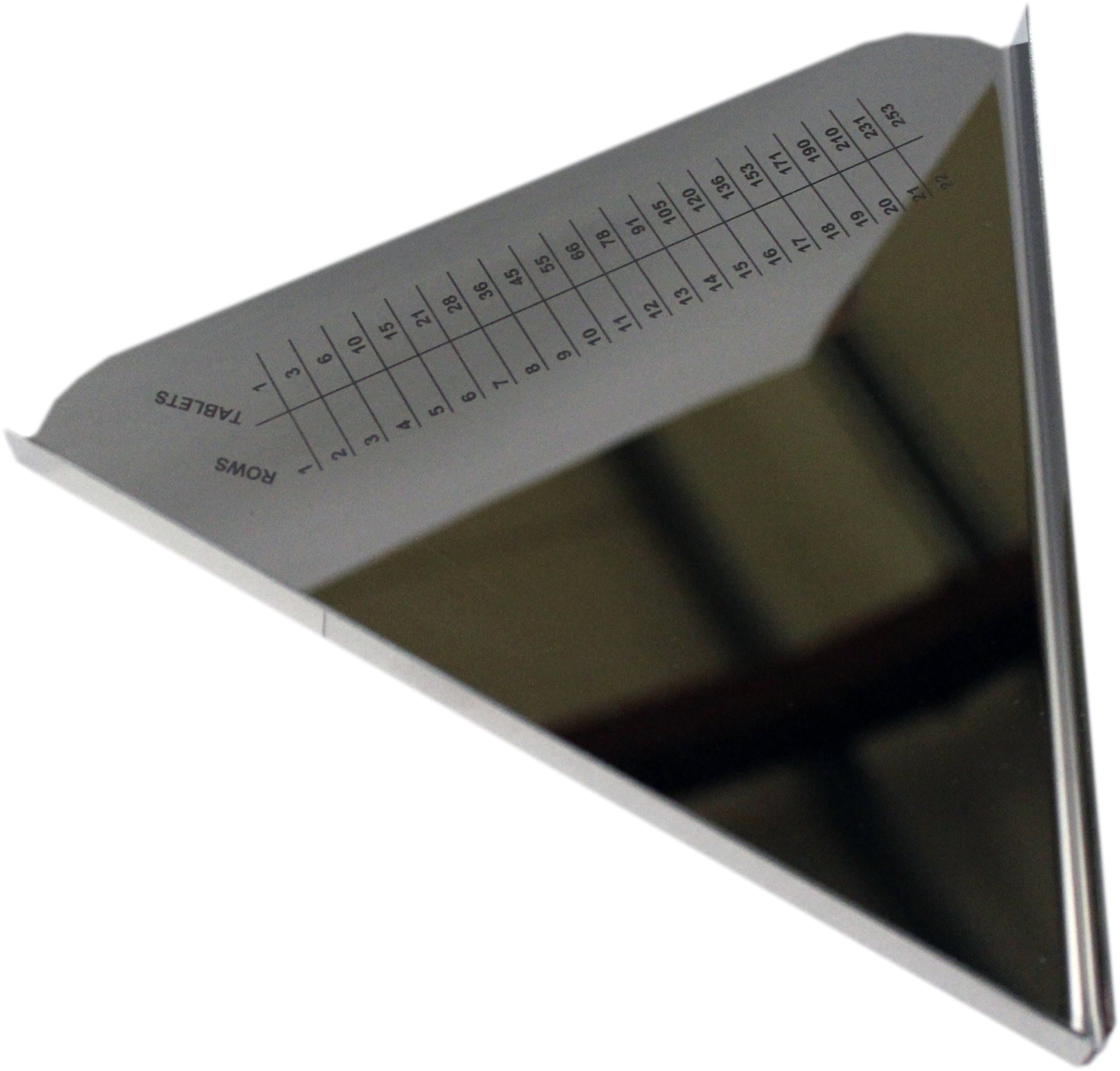 Tablet Counting Triangle, Triangular Stainless Steel Tablet Counter