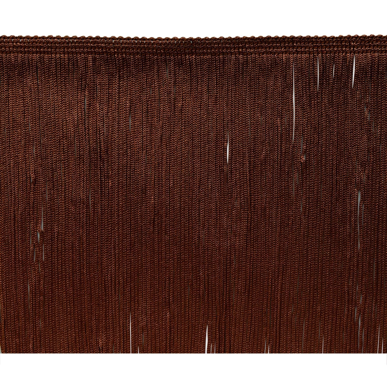 Trims By The Yard 4" Chainette Fringe Trim, Polyester-Made Decorative Fringe Trim, For Costumes, Uniforms, Home Decor, and Party Decorations, Washable Fringes, 5-Yard Cut, Chocolate
