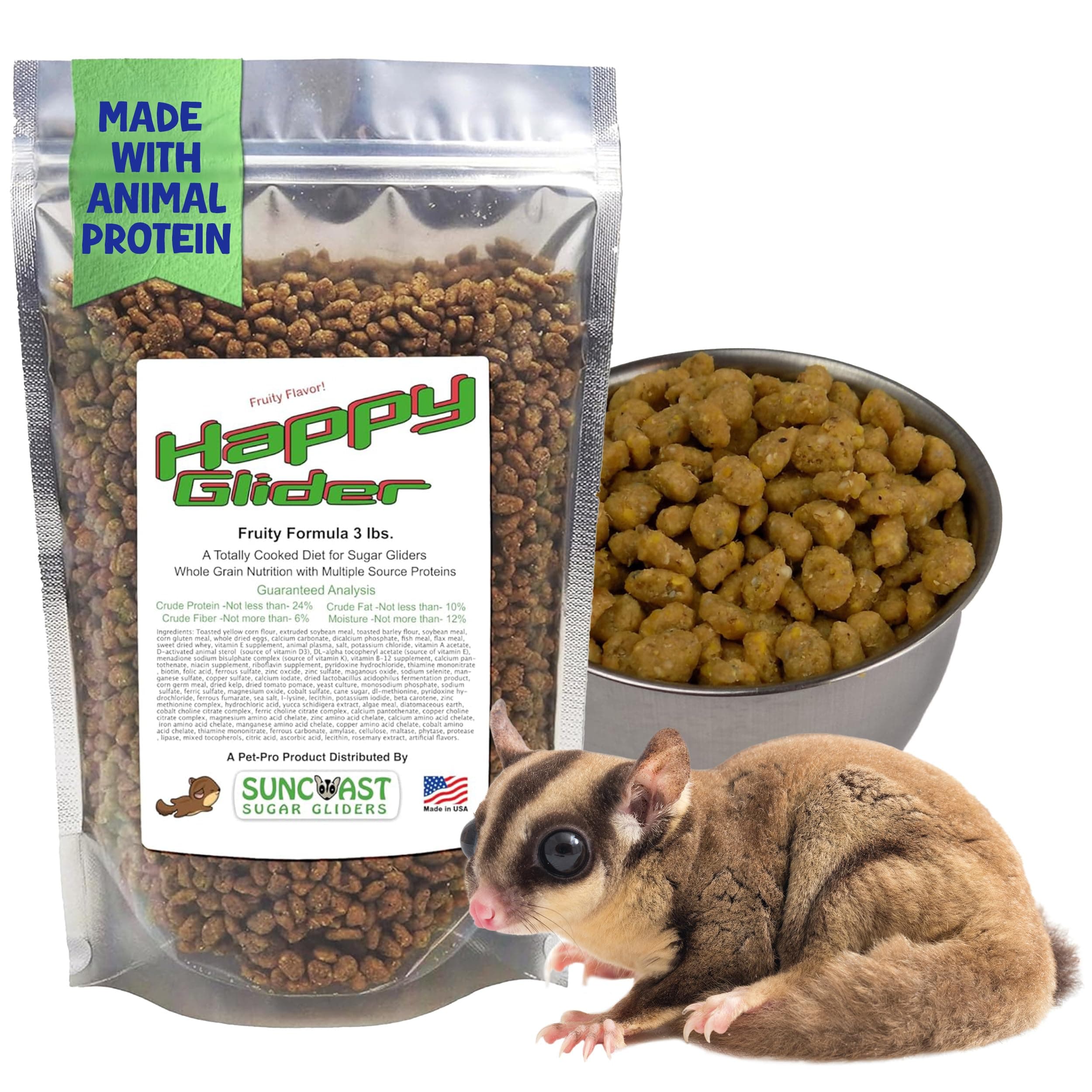 Happy Glider Fruity Flavor Sugar Glider Food 3lb