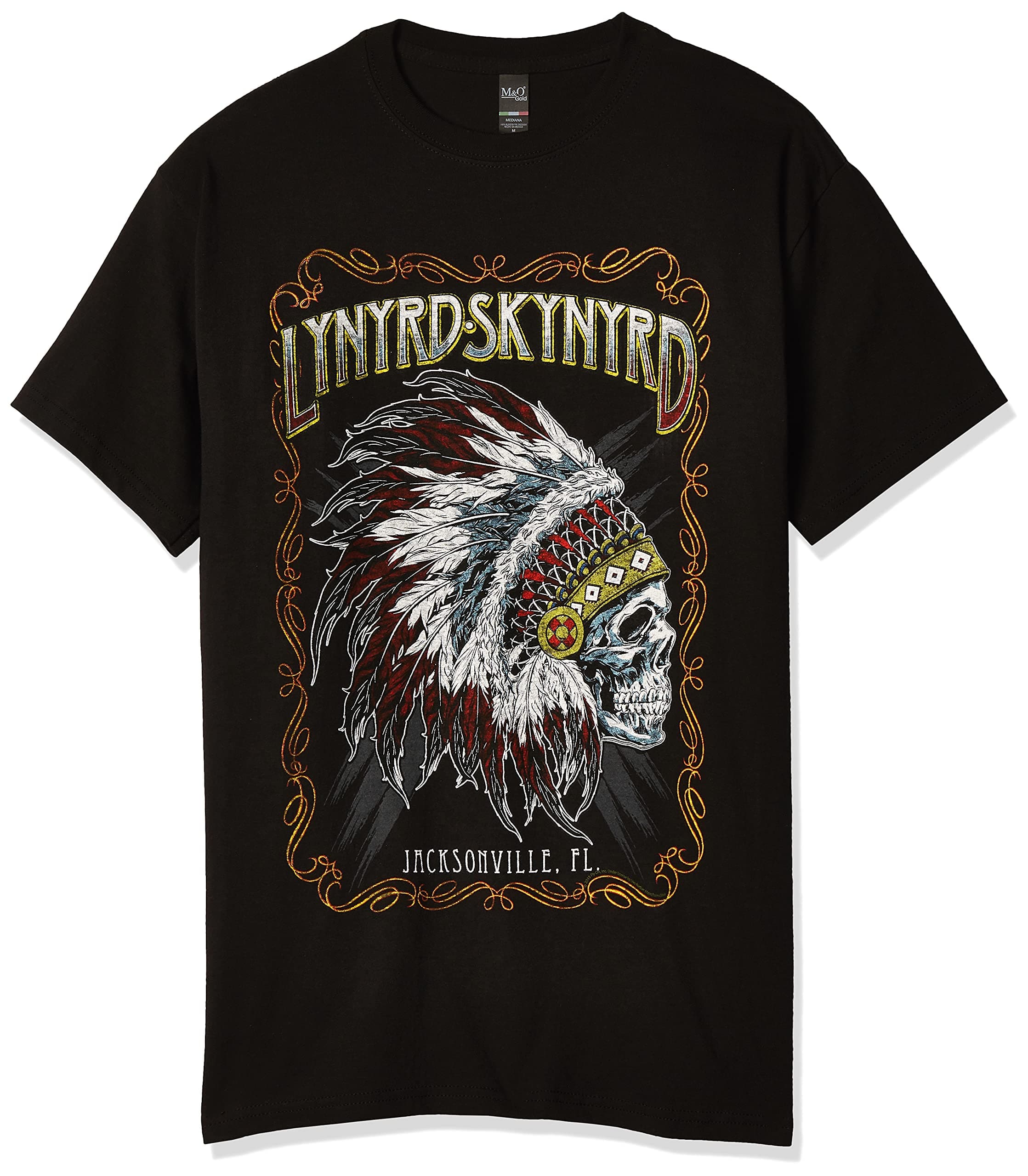 Men's Lynyrd Skynyrd Indian Skeleton Mens Shirt