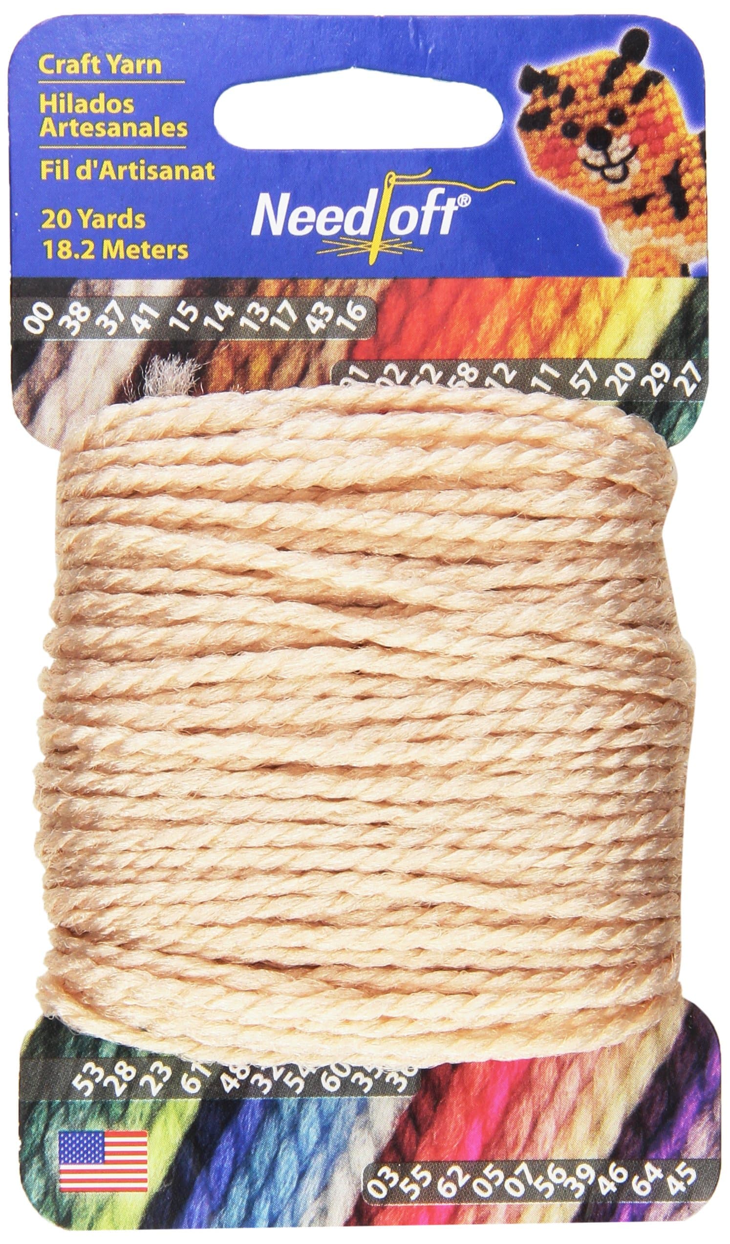 Needloft Craft Yarn, 20-Yard, Fleshtone