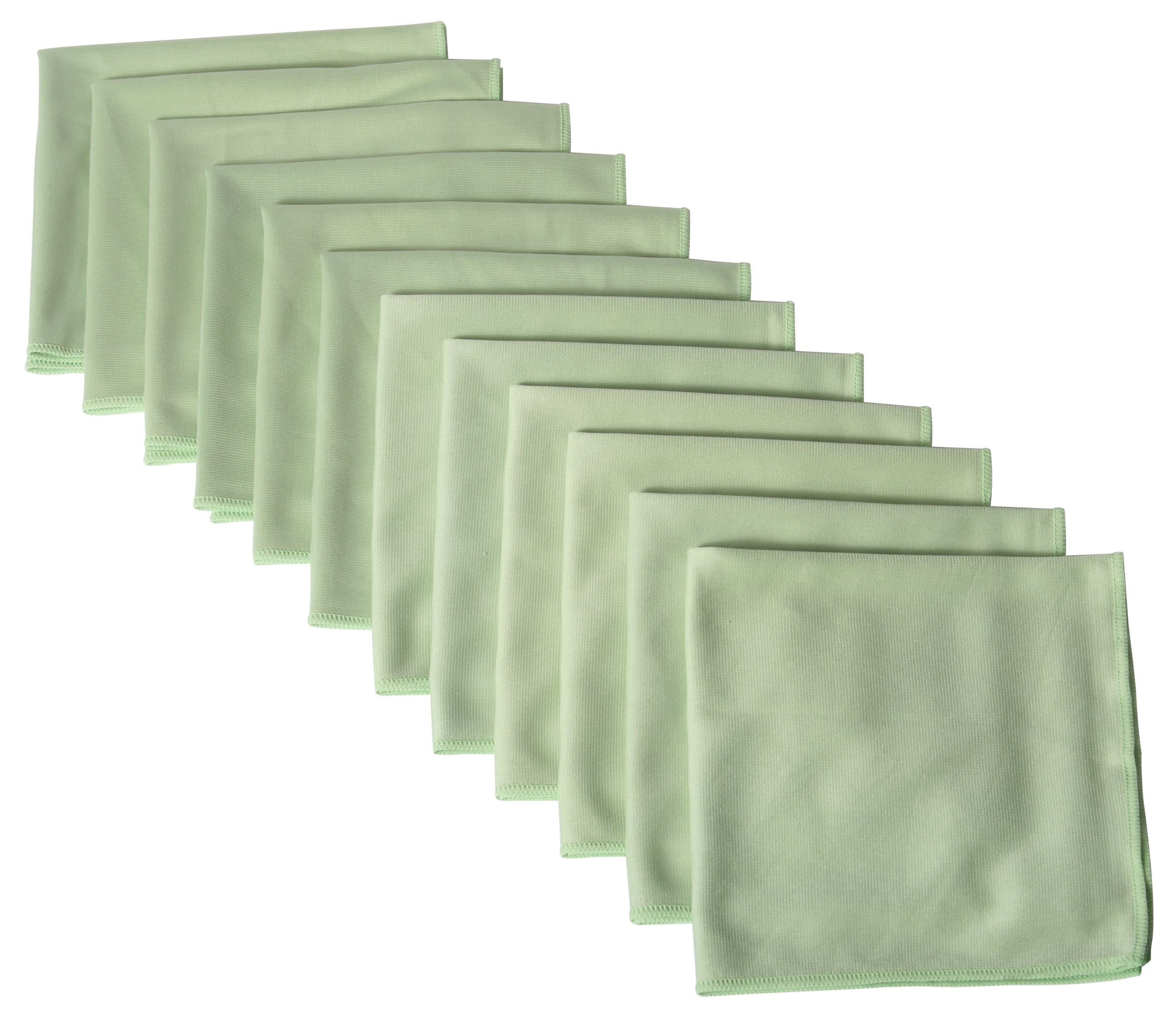 Cen-Tec Systems 37913 Microfiber 12-Pack Glass Towel, 16 by 16-Inch, Green