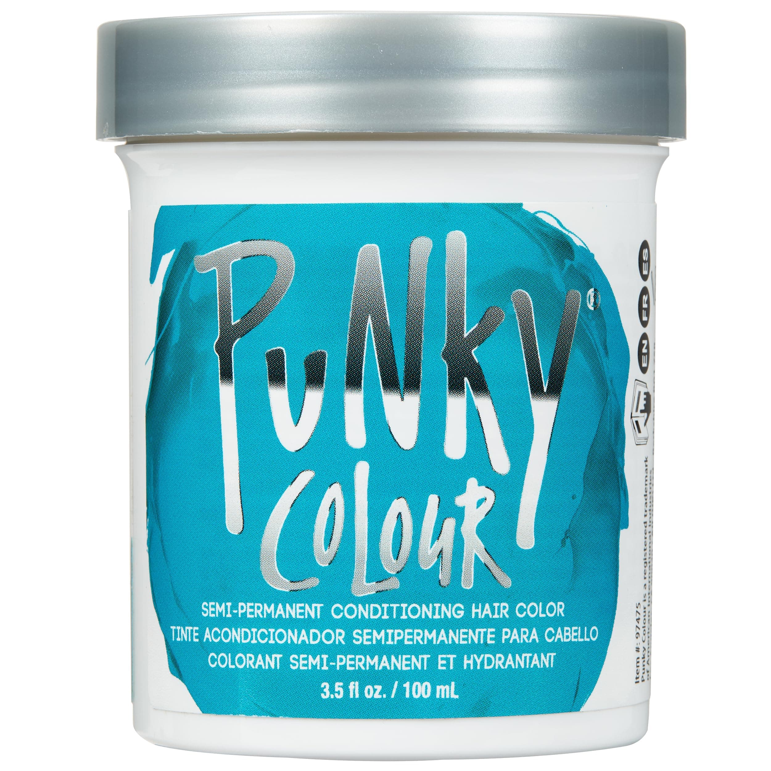 Punky Turquoise Semi Permanent Conditioning Hair Color, Vegan, Ppd And Paraben Free, Lasts Up To 25 Washes, 3.5Oz