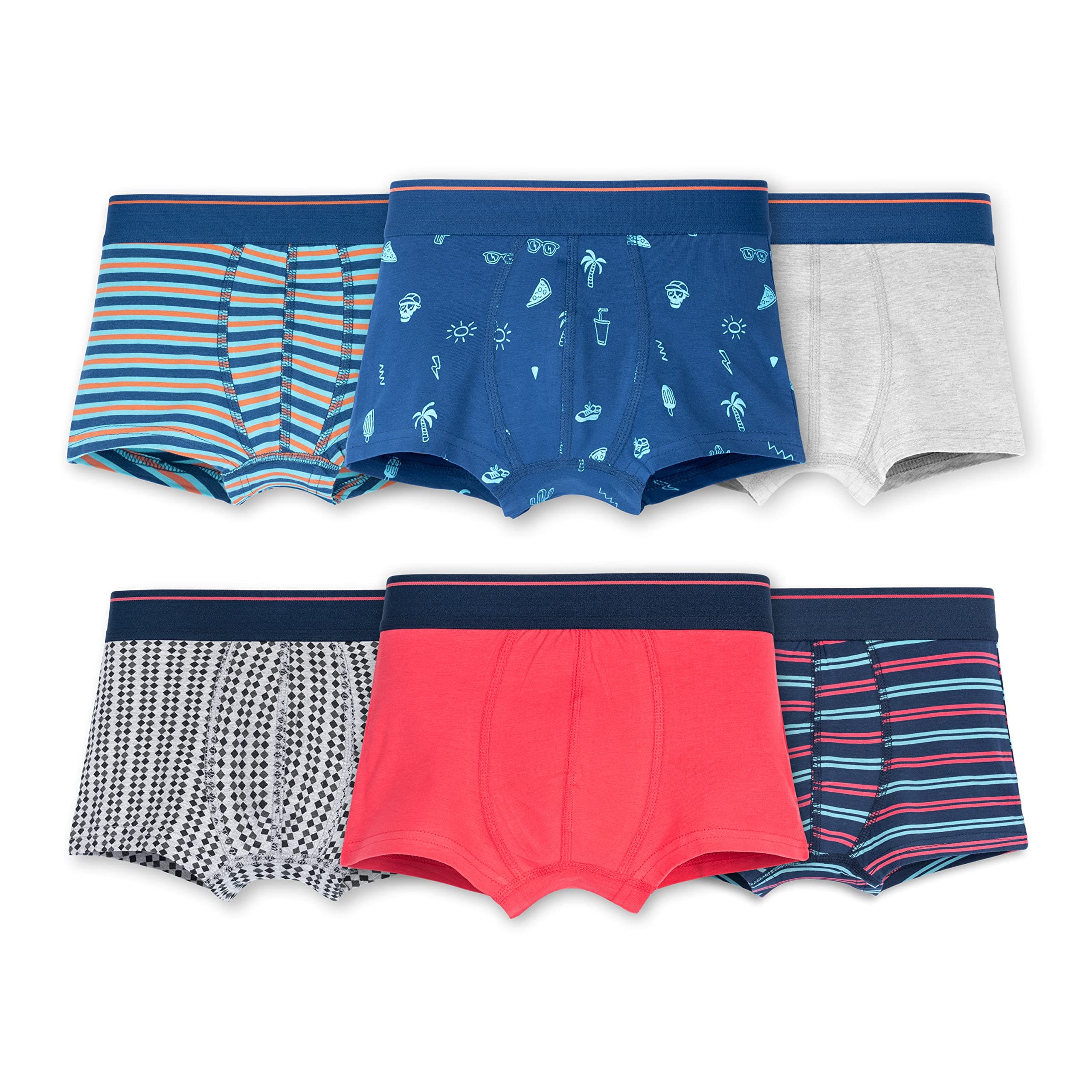 ARIEL Boy's Cotton Multicolor Briefs (Pack of 6)
