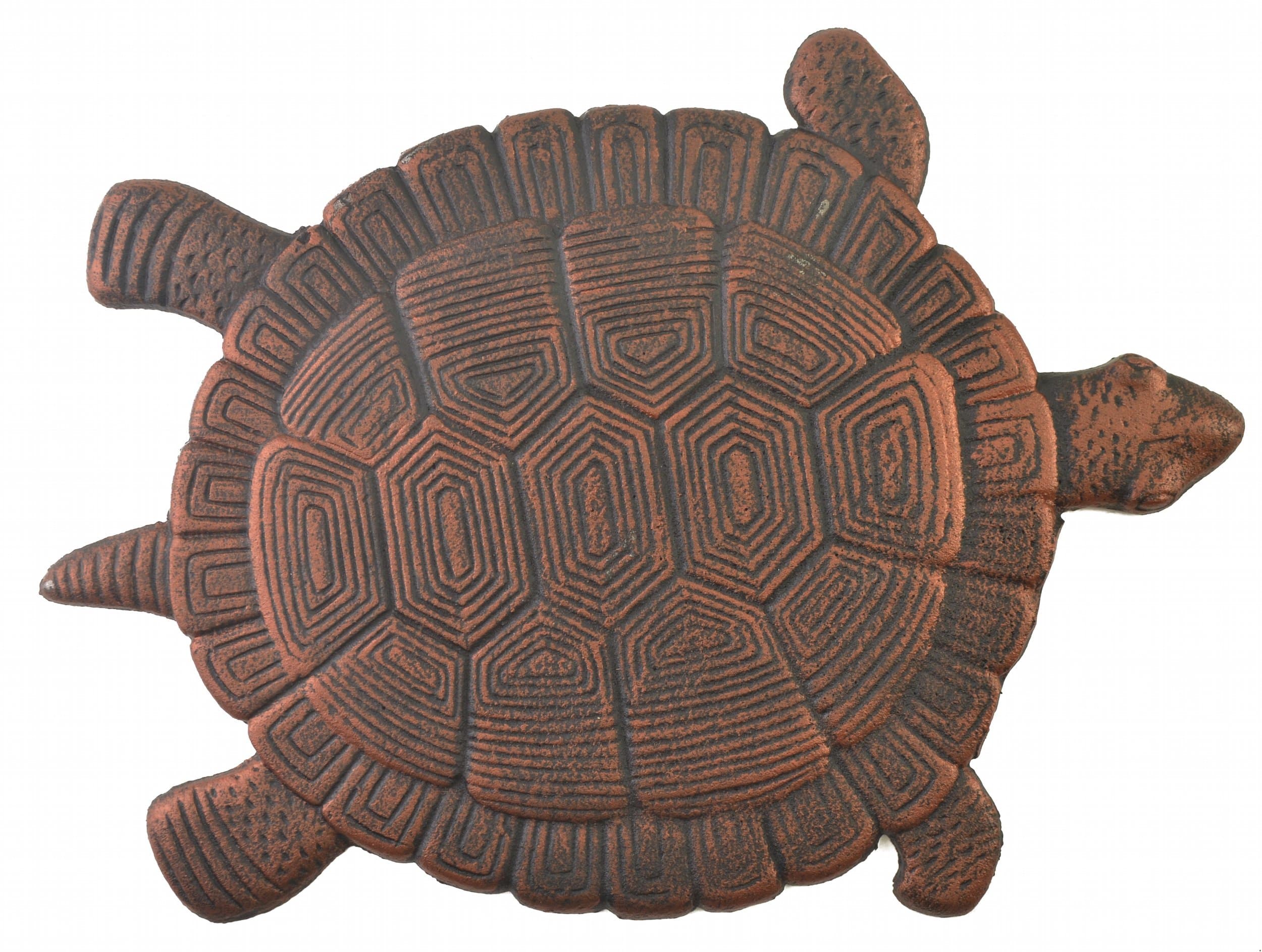 Turtle Stepping Stone Cast Iron Outdoor Yard and Garden Decor Bronze