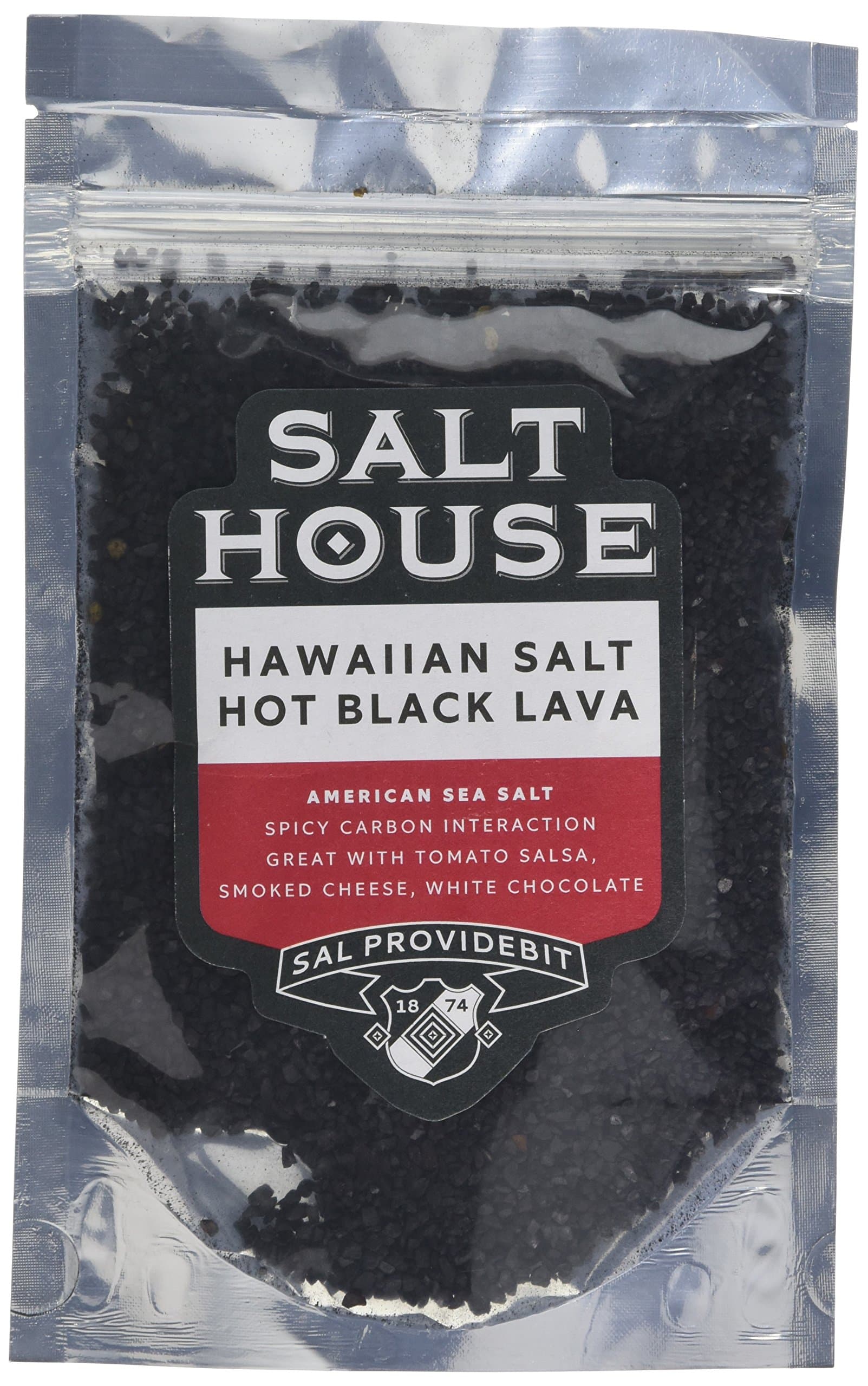 Pacifica Hawaii Hawaiian Hot Black Lava Sea Salt in Pouch 200 g (Pack of 2)