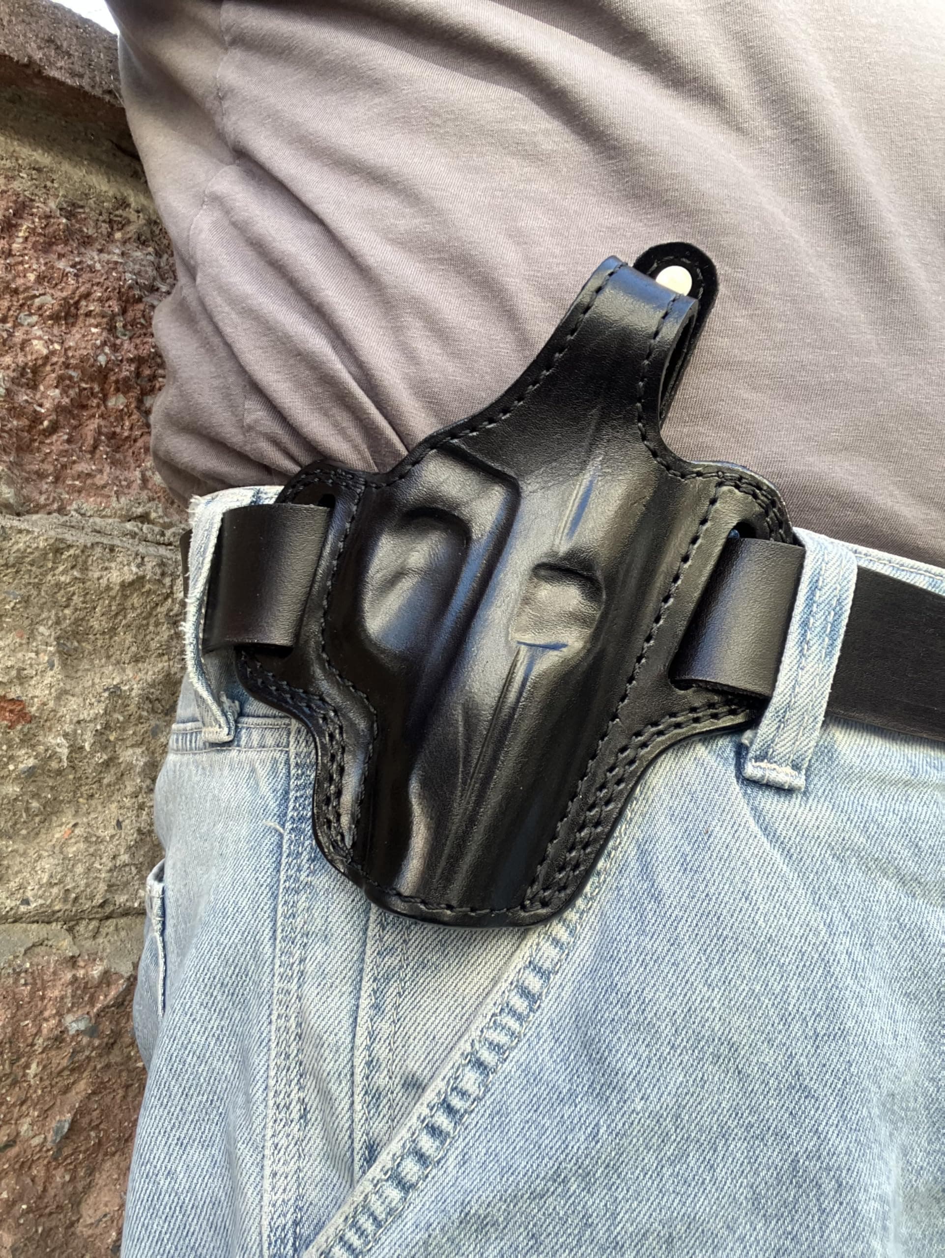 Leather OWB Holster for Beretta Model 70 (R.H)