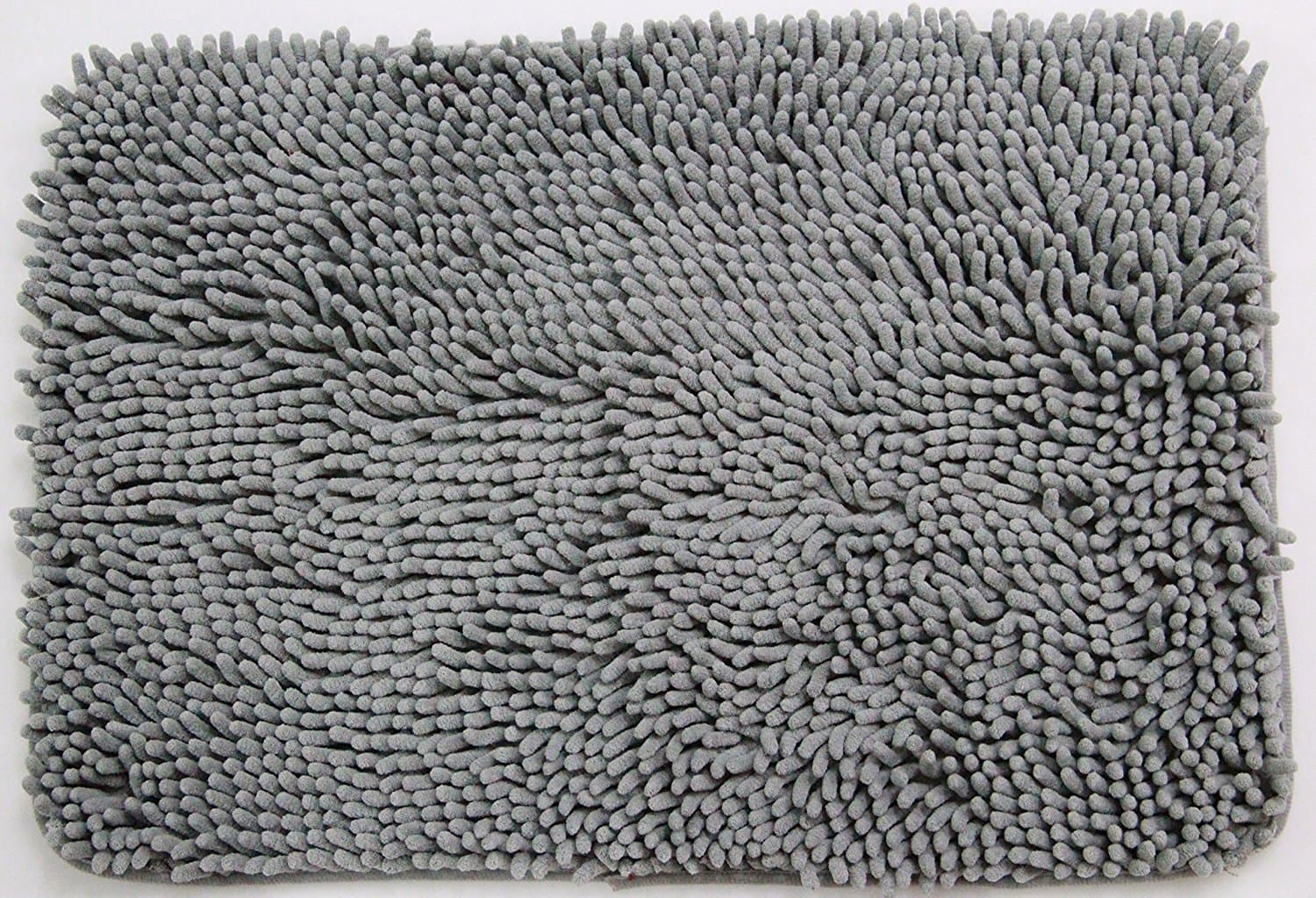 JustNile Microfiber Soft Bathroom Floor Mat/Shower Rug - 16" X 24" Grey