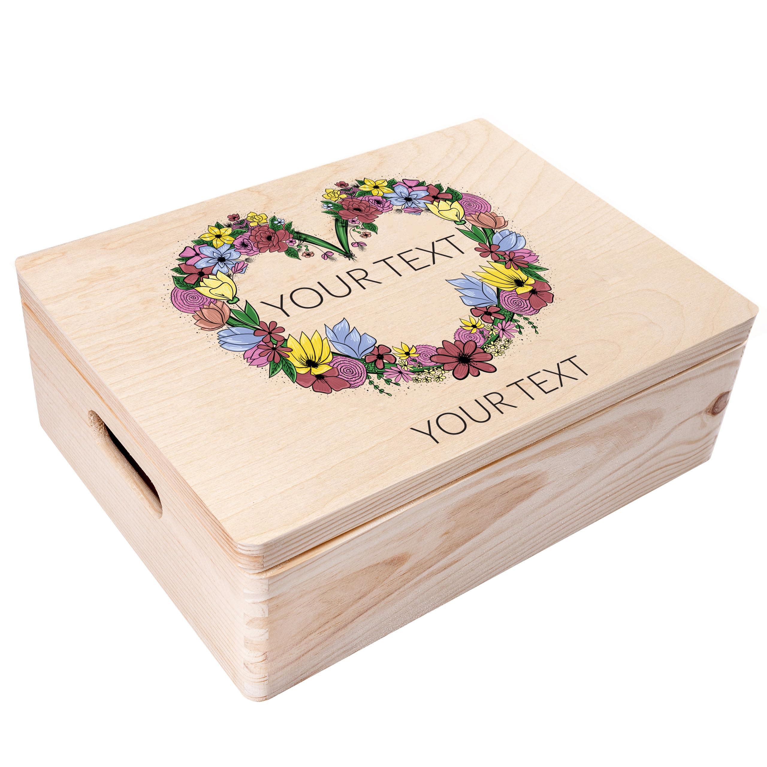 Creative Deco Personalised Any Text Gifts for Women, Men, Girls or Boys | Unique Wish Custom Gift Box | Customised Wooden Storage Box with Hinged Lid | Perfect as a Keepsake or Decoration