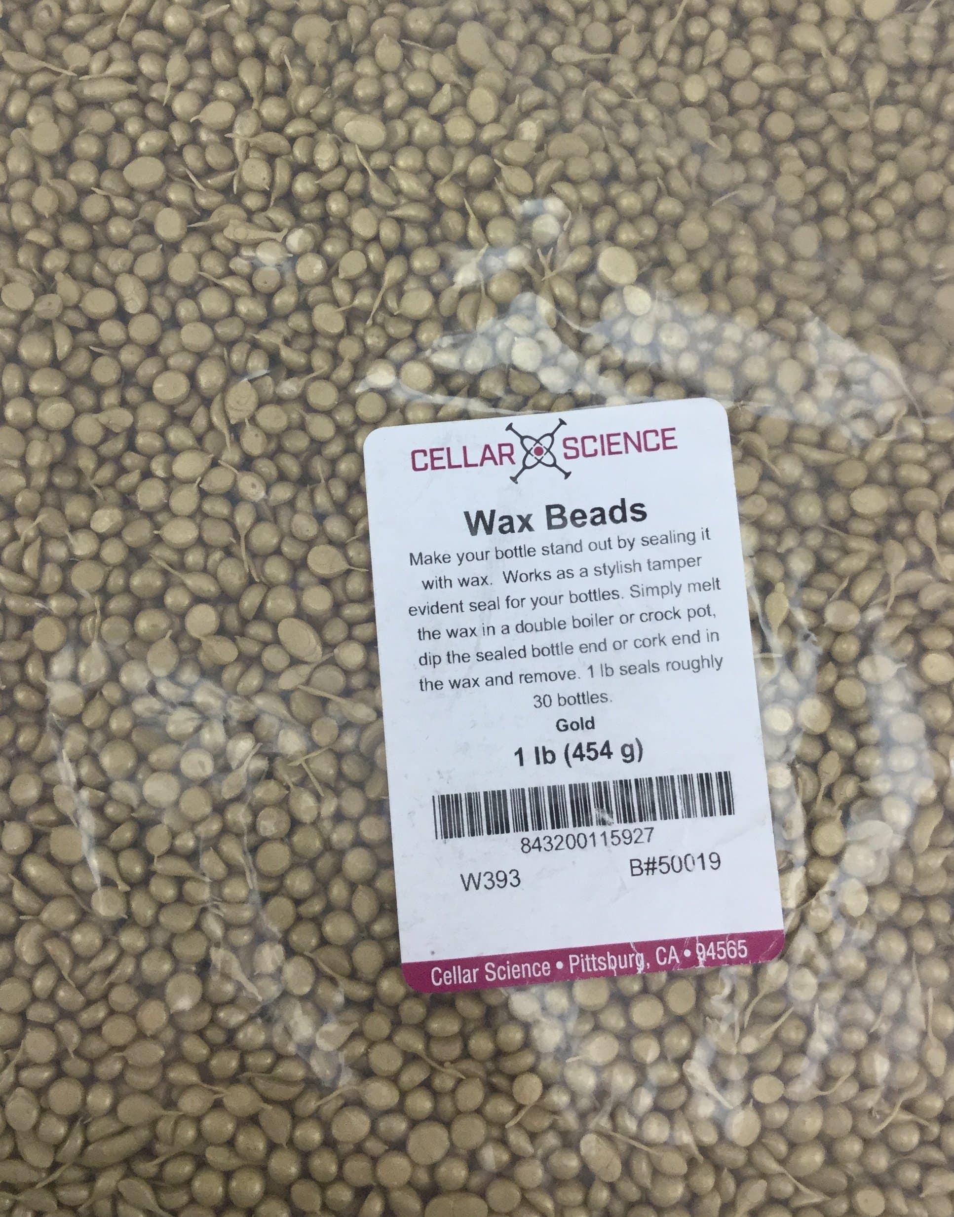 Brewcraft Brand - Bottle Sealing Wax Beads – GOLD - 1 Pound