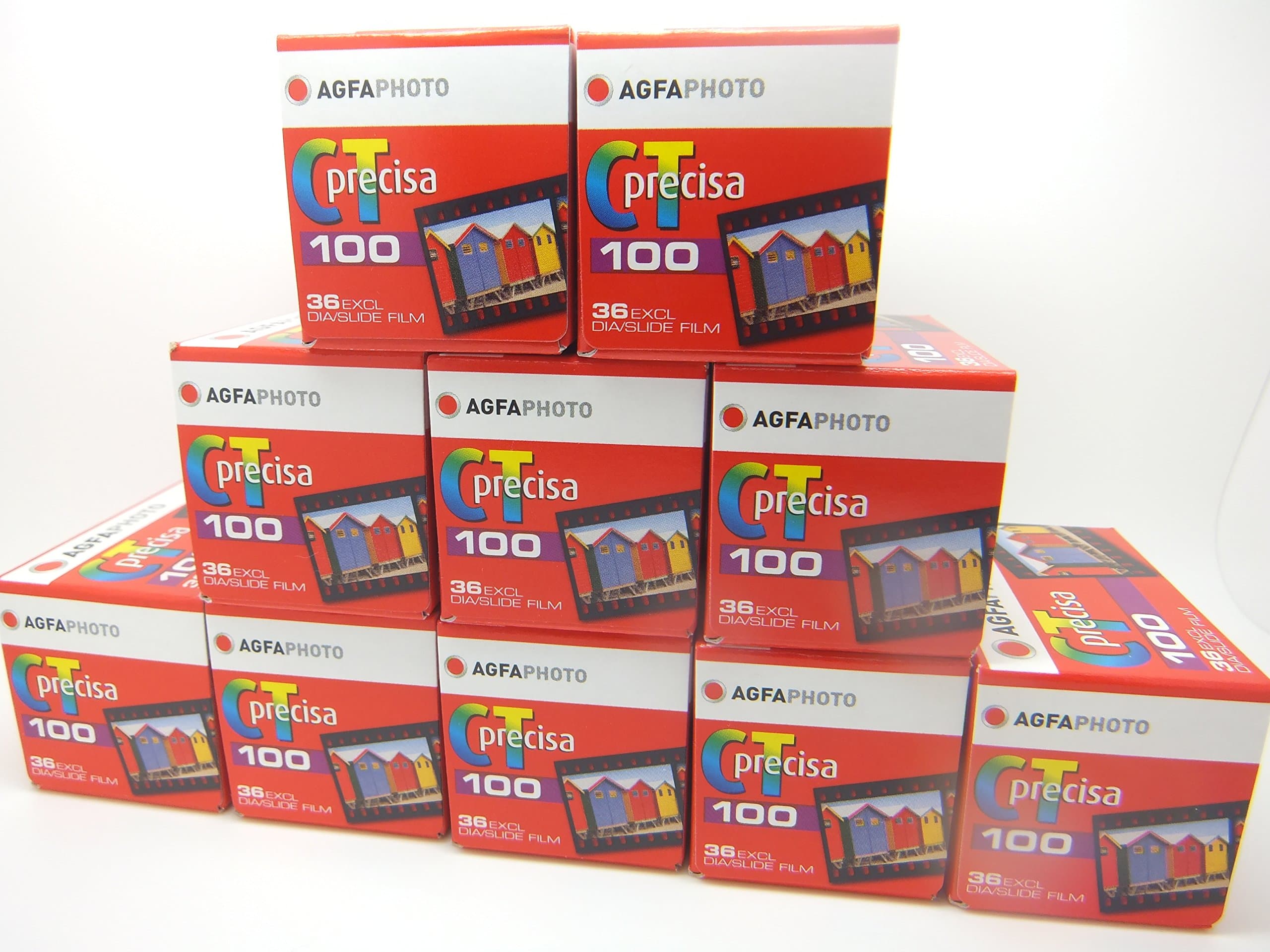 Agfa CT 100 Precisa 35mm 36exp E-6 Slide Film 10 Pack