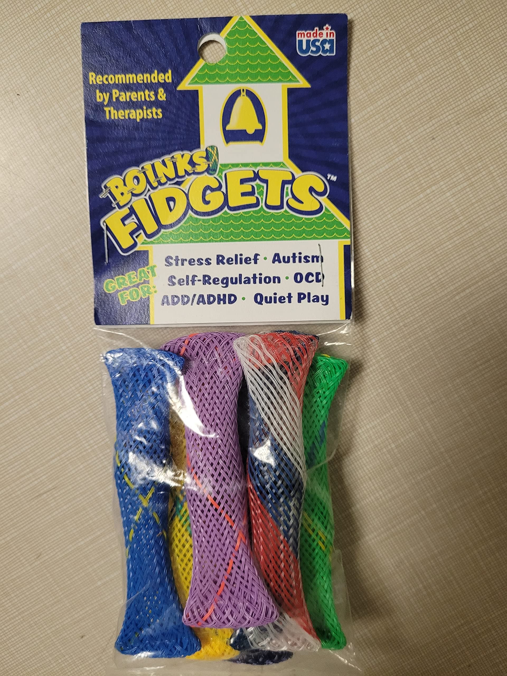 Boinks Fidgets - Sensory Fidget Toy for Focus and To Relieve Anxiety Stress, Nylon Mesh With Marble for Adults and Children