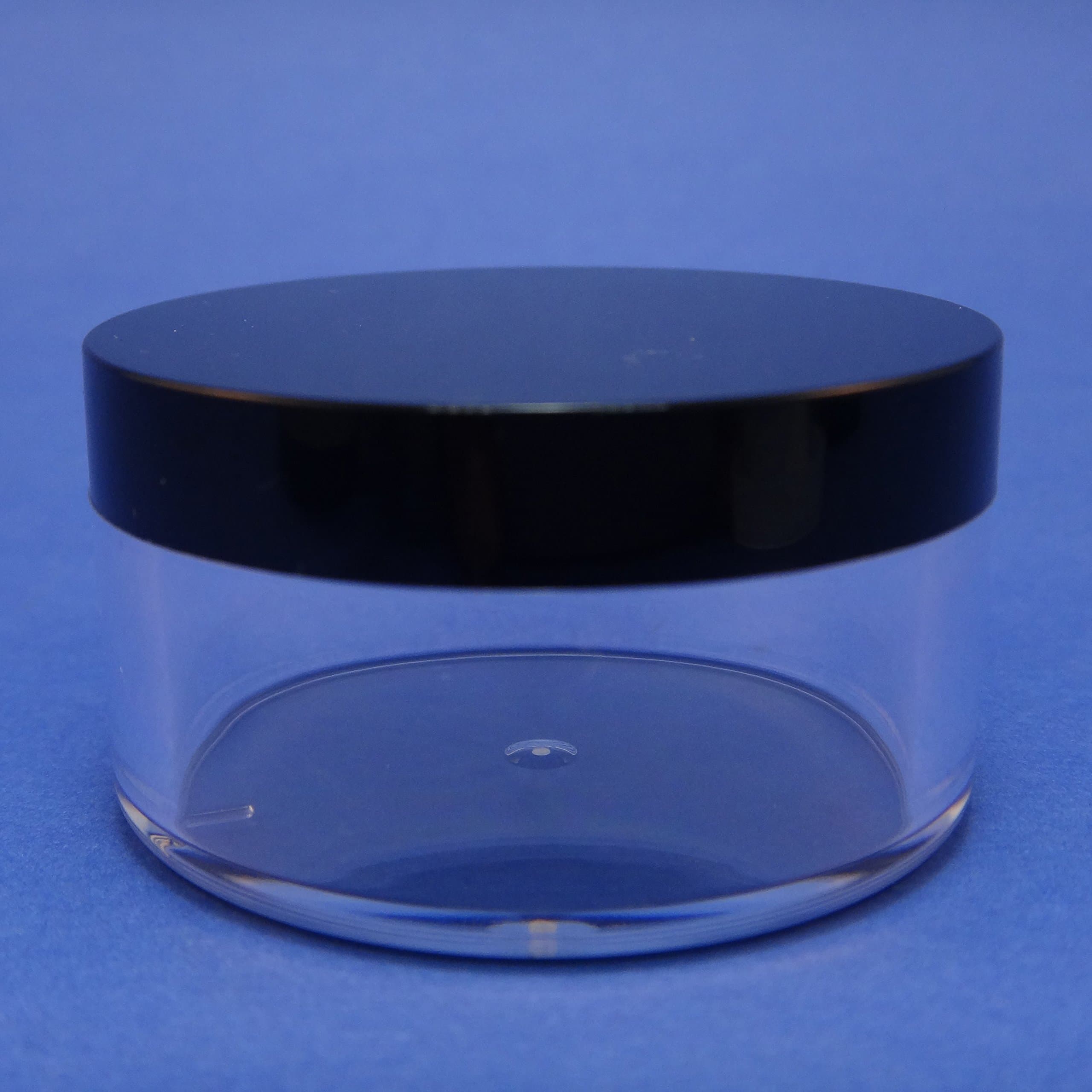 2 Pcs Sifter Loose Powder Jar Container Sample Plastic Packaging Black Lid 30 Gram