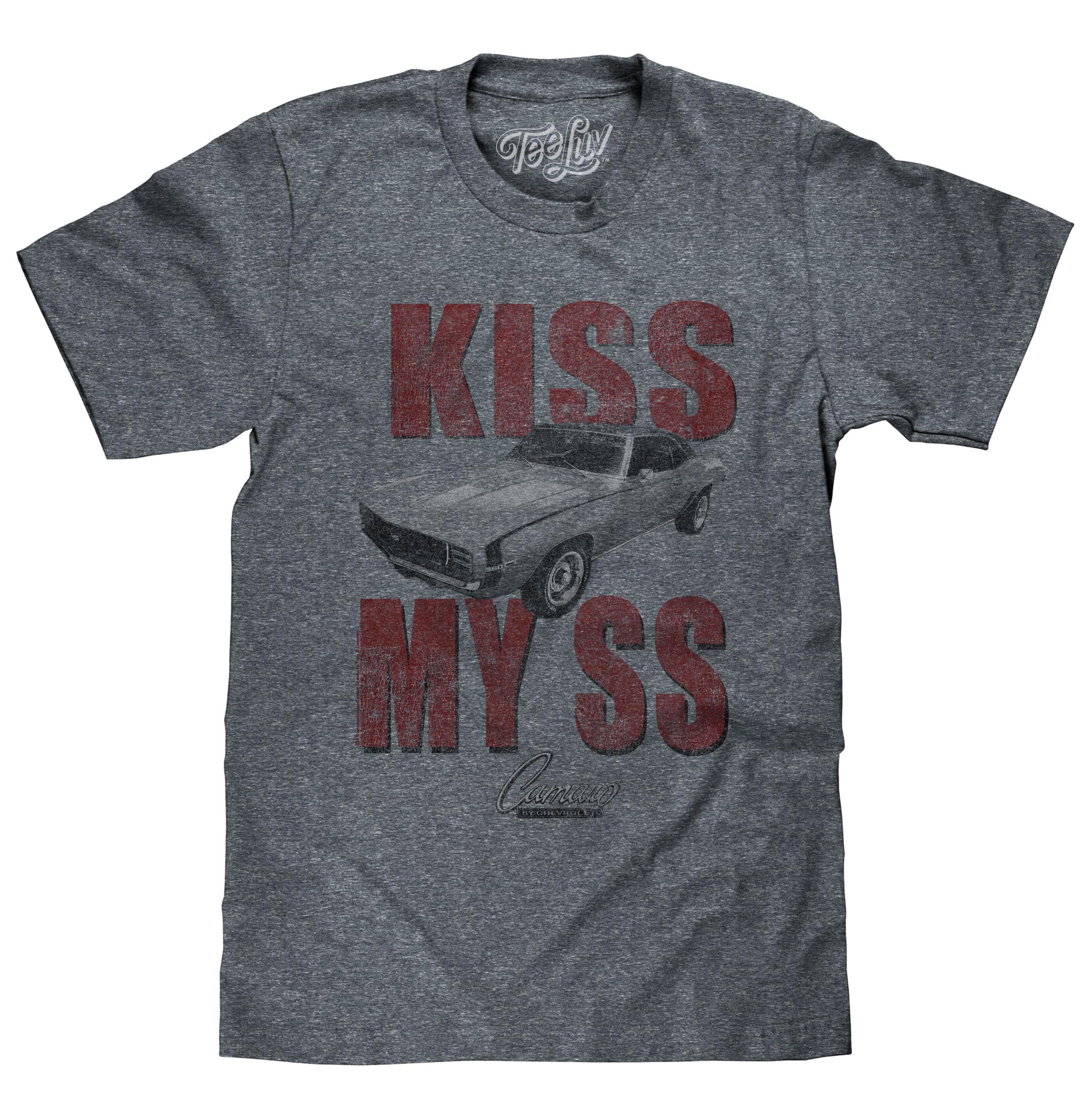 Tee Luv Men's Chevy Camaro T-Shirt - Kiss My SS Chevrolet Graphic Car Shirt