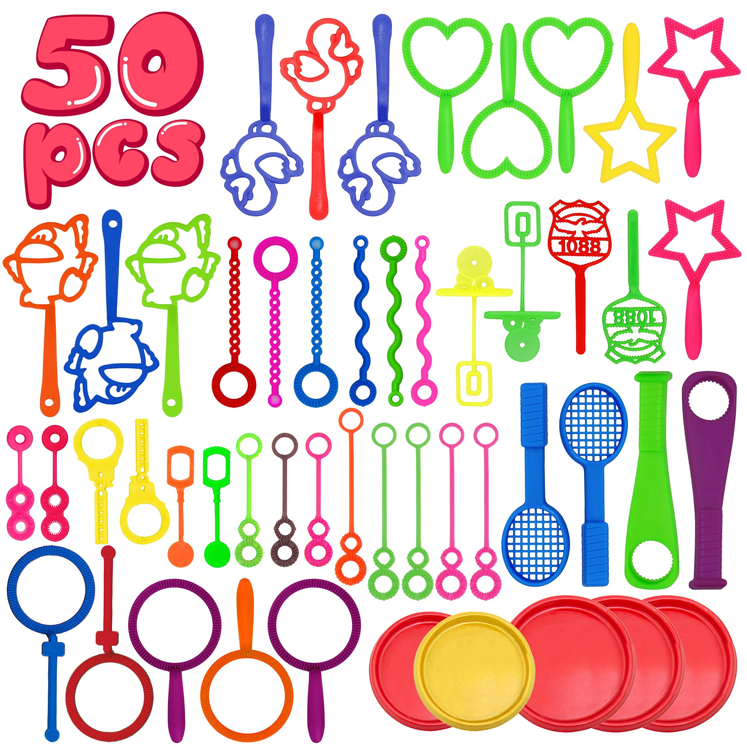 Bubble Wand Assortment (50 Pieces) Summer Wands Fun Bubbles Outdoors Activity party favors