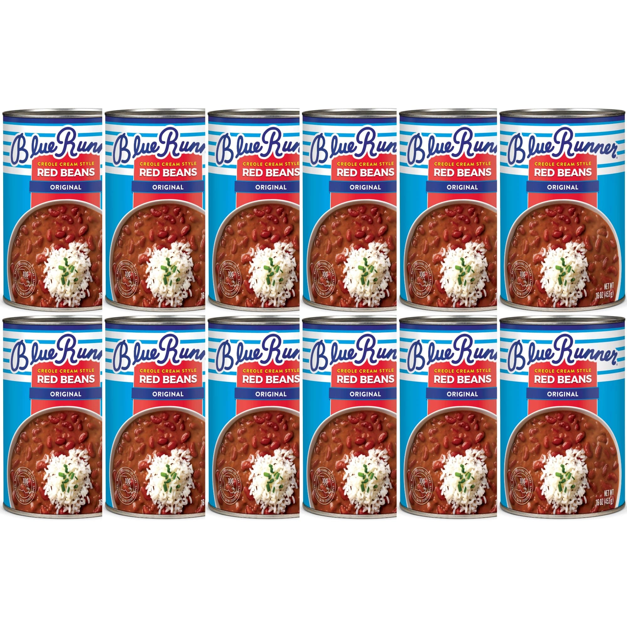 Blue Runner Creole Cream Style Red Beans, 16-Ounce (Pack of 12)