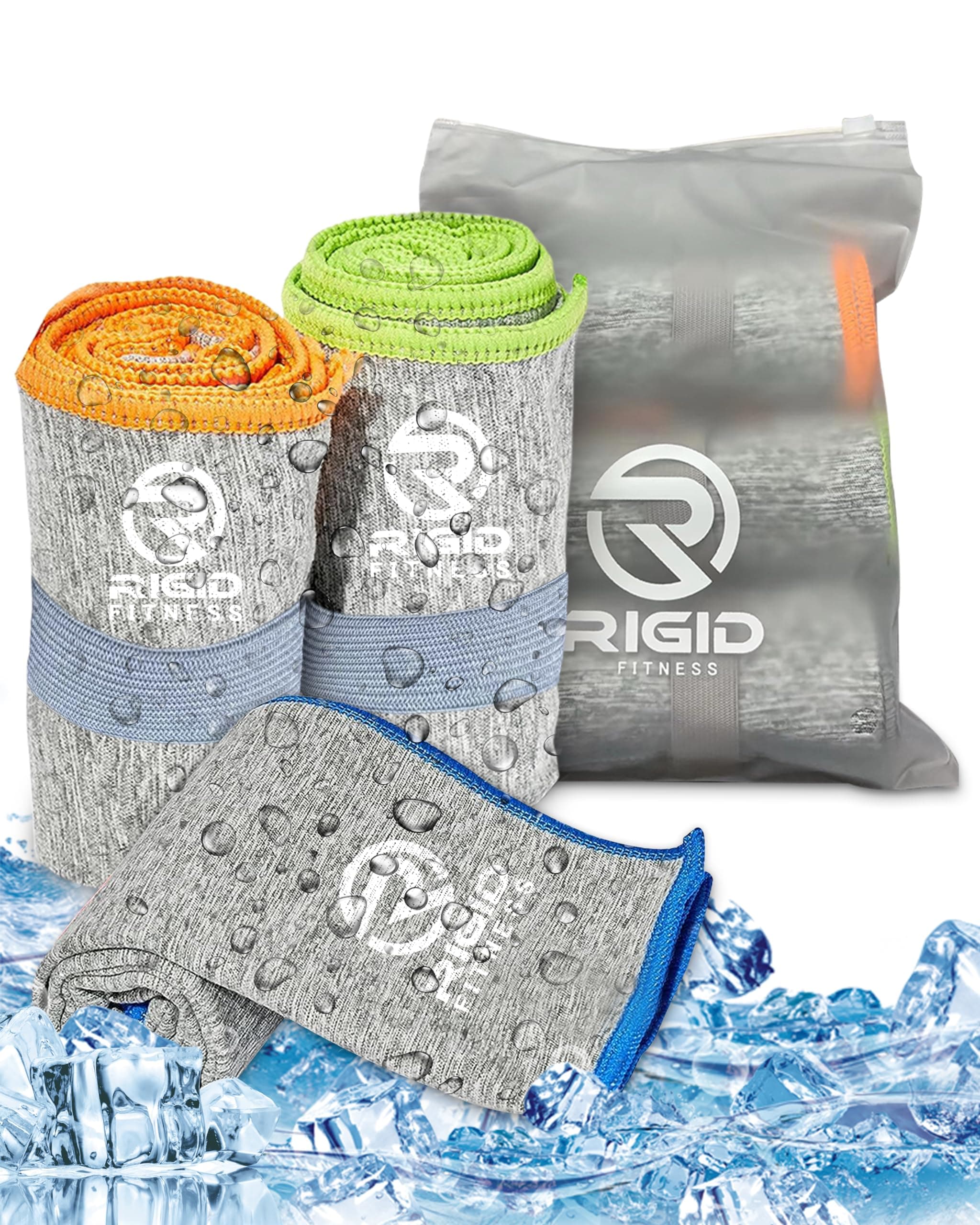 Microfiber Quick Dry Towel - Silver Ion Technology, Absorbent Yoga Gym Towels - Multipurpose Sweat Towel for Fitness, Outdoor & Travel - Suitable for Men & Women - 77x40cm (3 PCs)