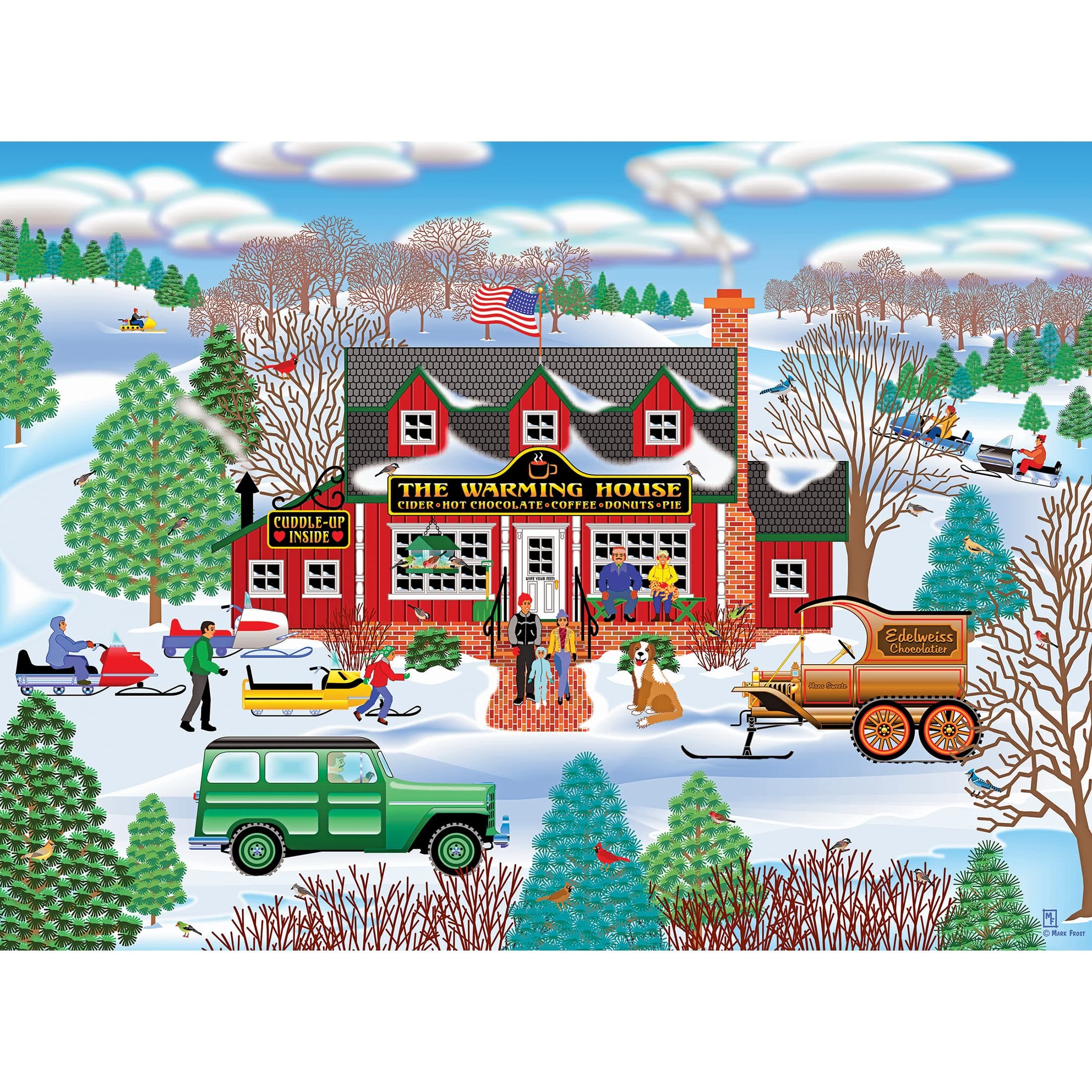 RoseArt - Home Country - Warming House - 1000 Piece Jigsaw Puzzle for Adults