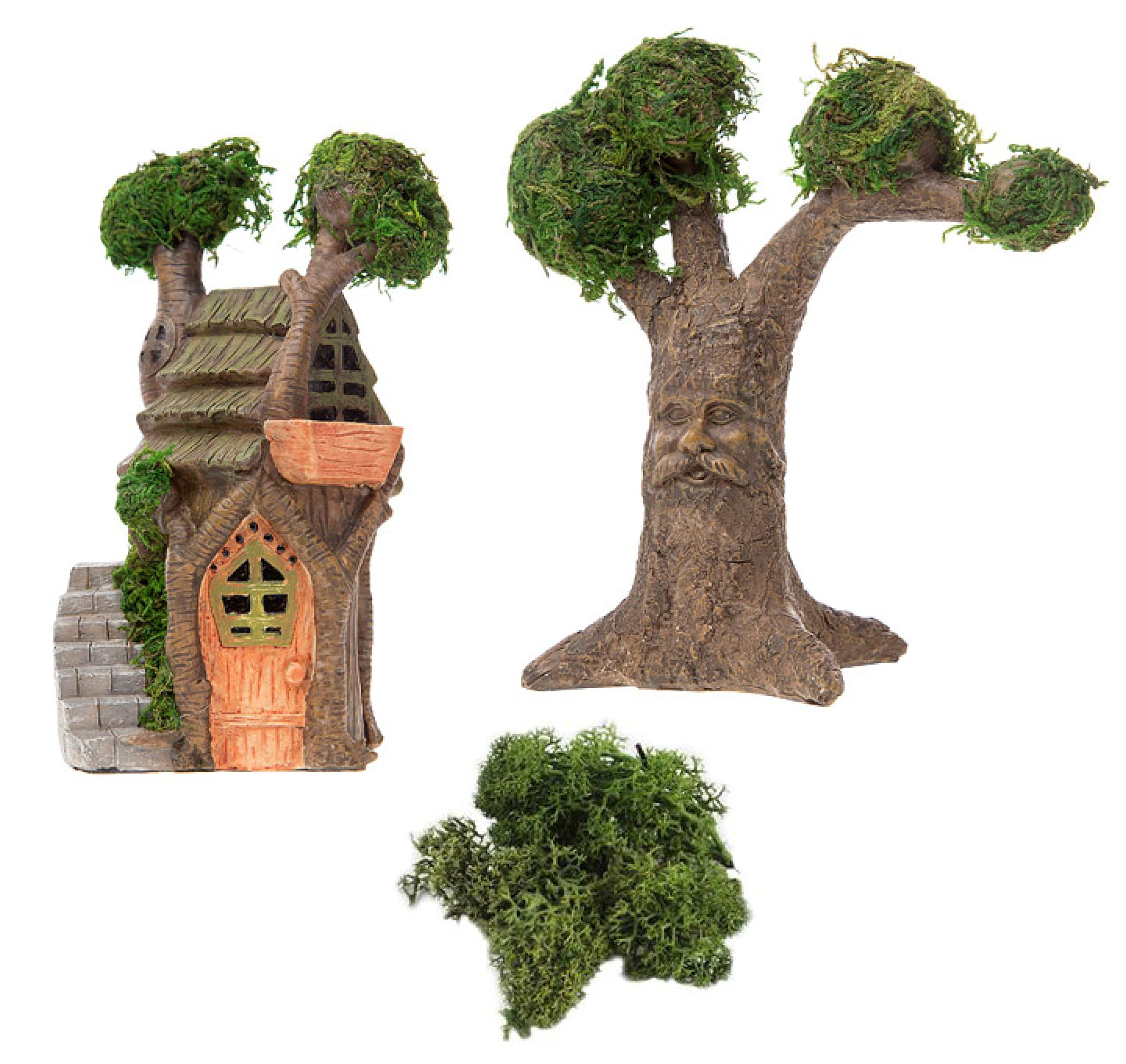Miniature Fairy Garden DIY Enchanted Tree House & Magical Tree with Face Kit