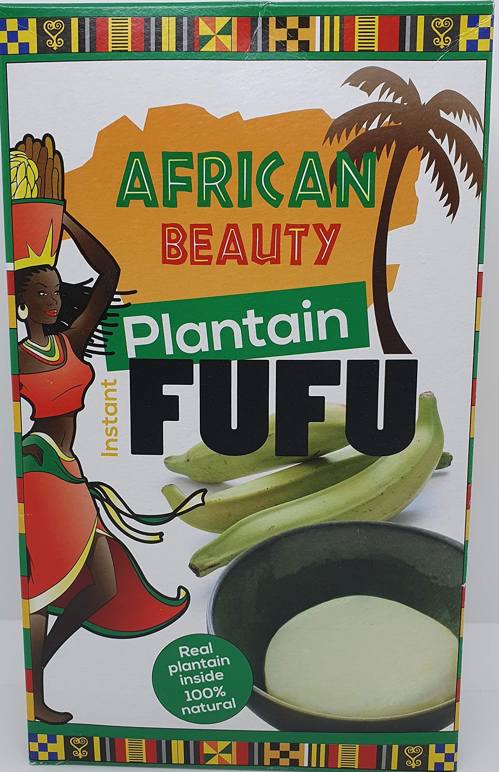 Plantain Fufu Flour African Mix 24oz - Authentic, Premium Quality Fufu Flour with Real Plaintain - 100% Natural by African Beauty (1)