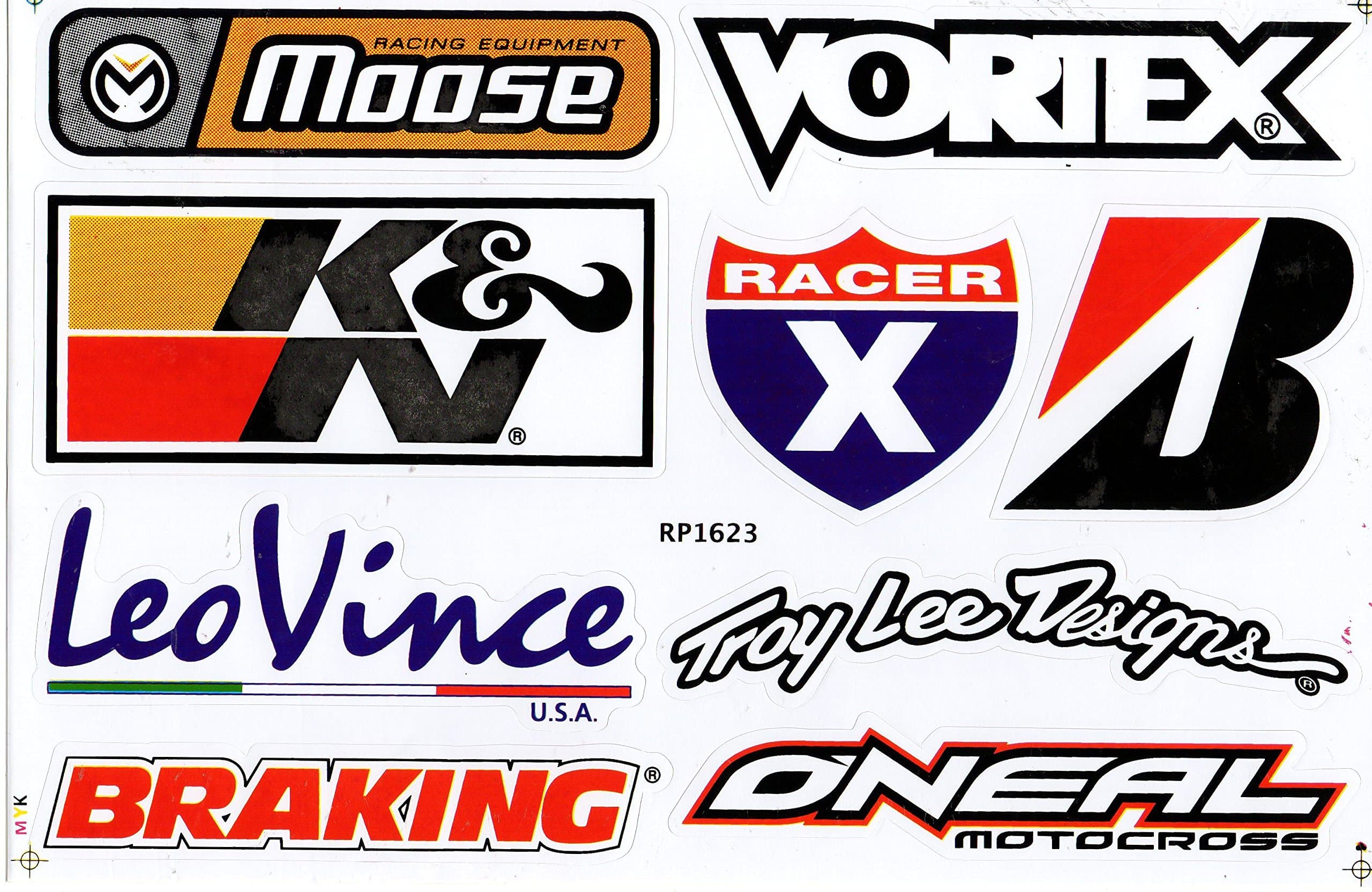 Sponsor Racing Decal Sticker Tuning Racing Sheet Size: 27 x 18 cm for Car or Motorbike