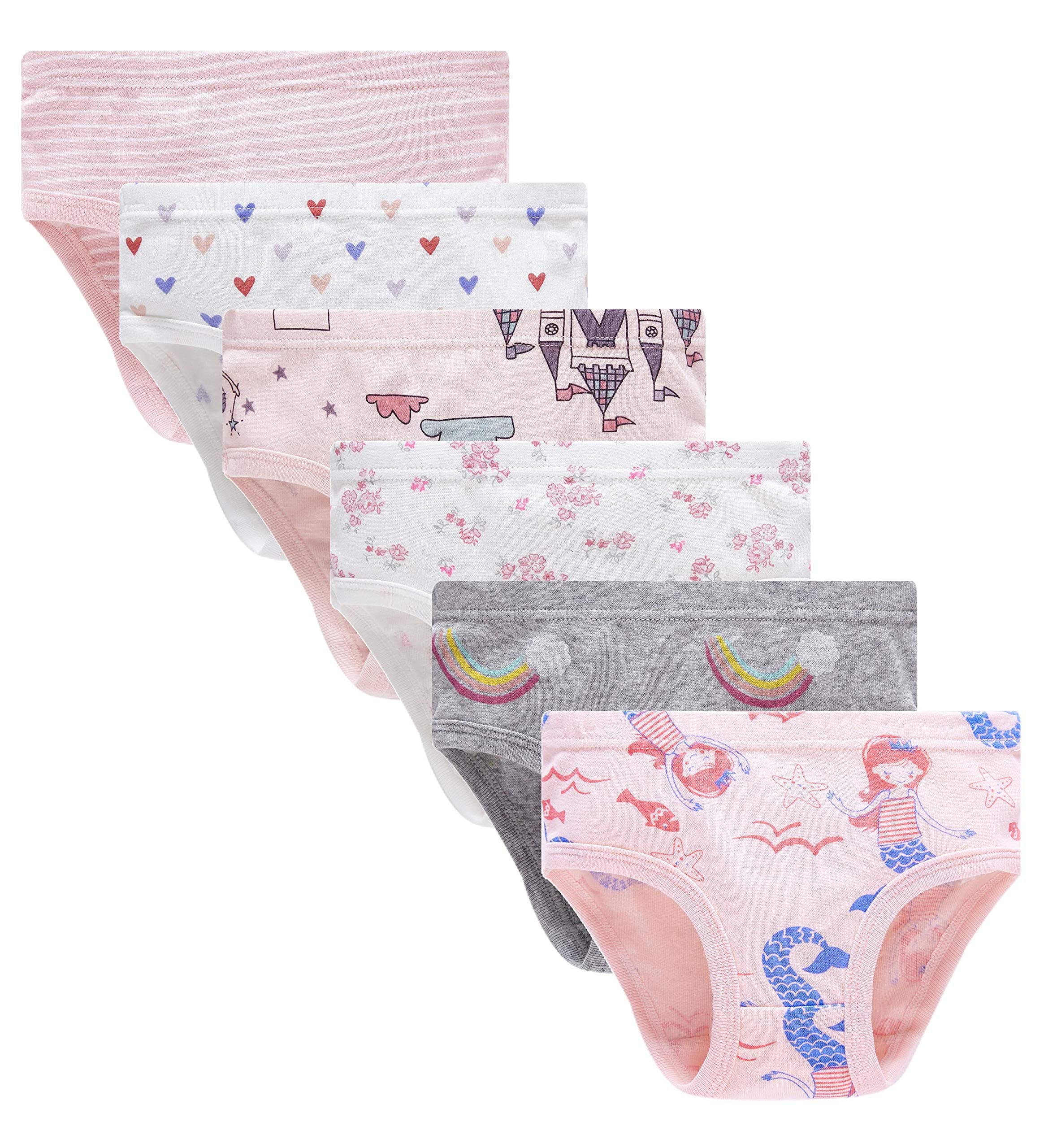 Family FeelingLittle Girl Underwear Toddler Panties Big Kids Undies Soft 100% Cotton