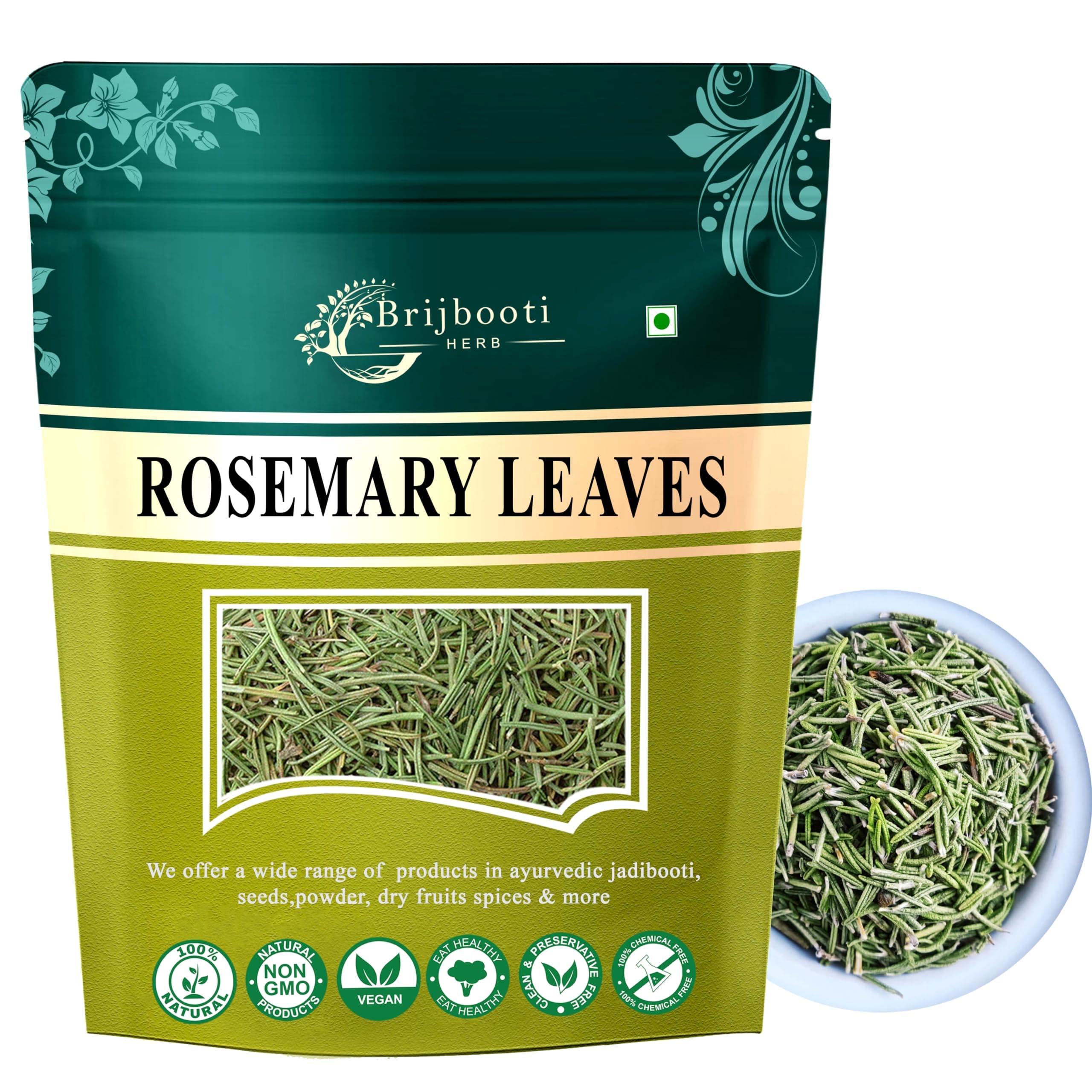 BrijBooti Rosemary Leaves For Hair Growth (100 gram) | Rosemary Tea | Natural...