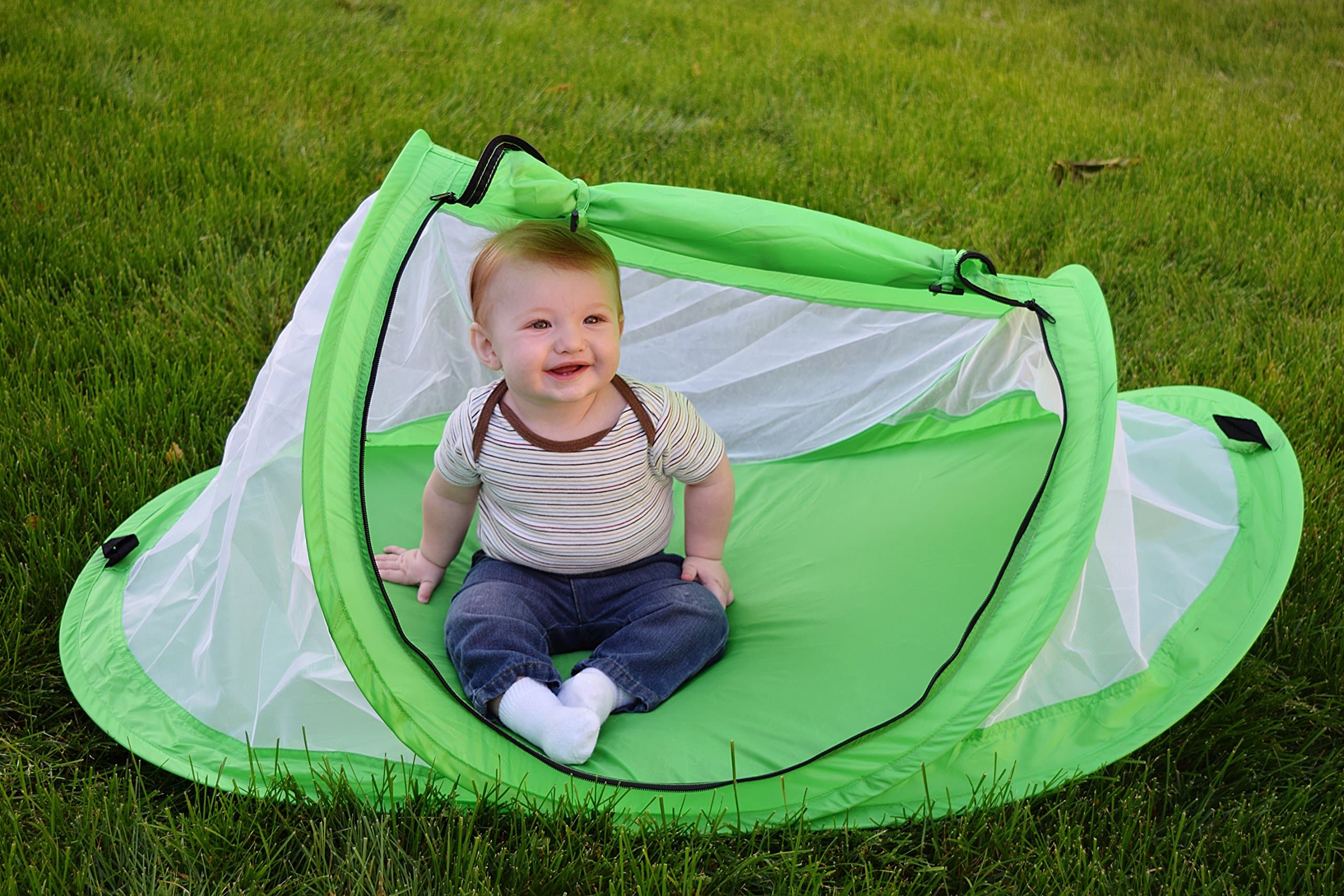 Baby Tent, Pop-Up Beach Tent, Instant Travel Tent for Baby, Protect from Sun & Bugs (Green)