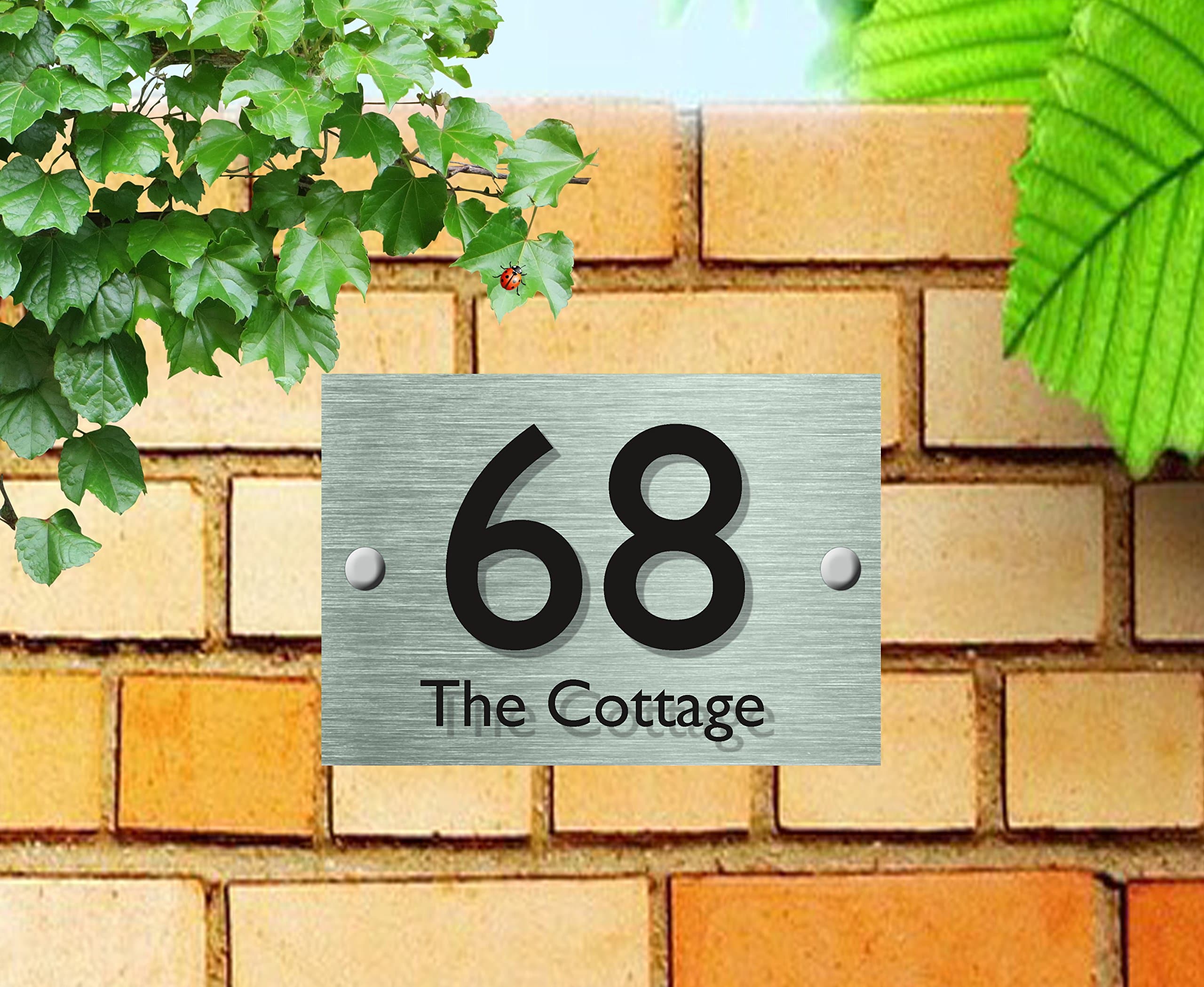 House Number Plaque | 2 part designer acrylic sign | Gills Sans