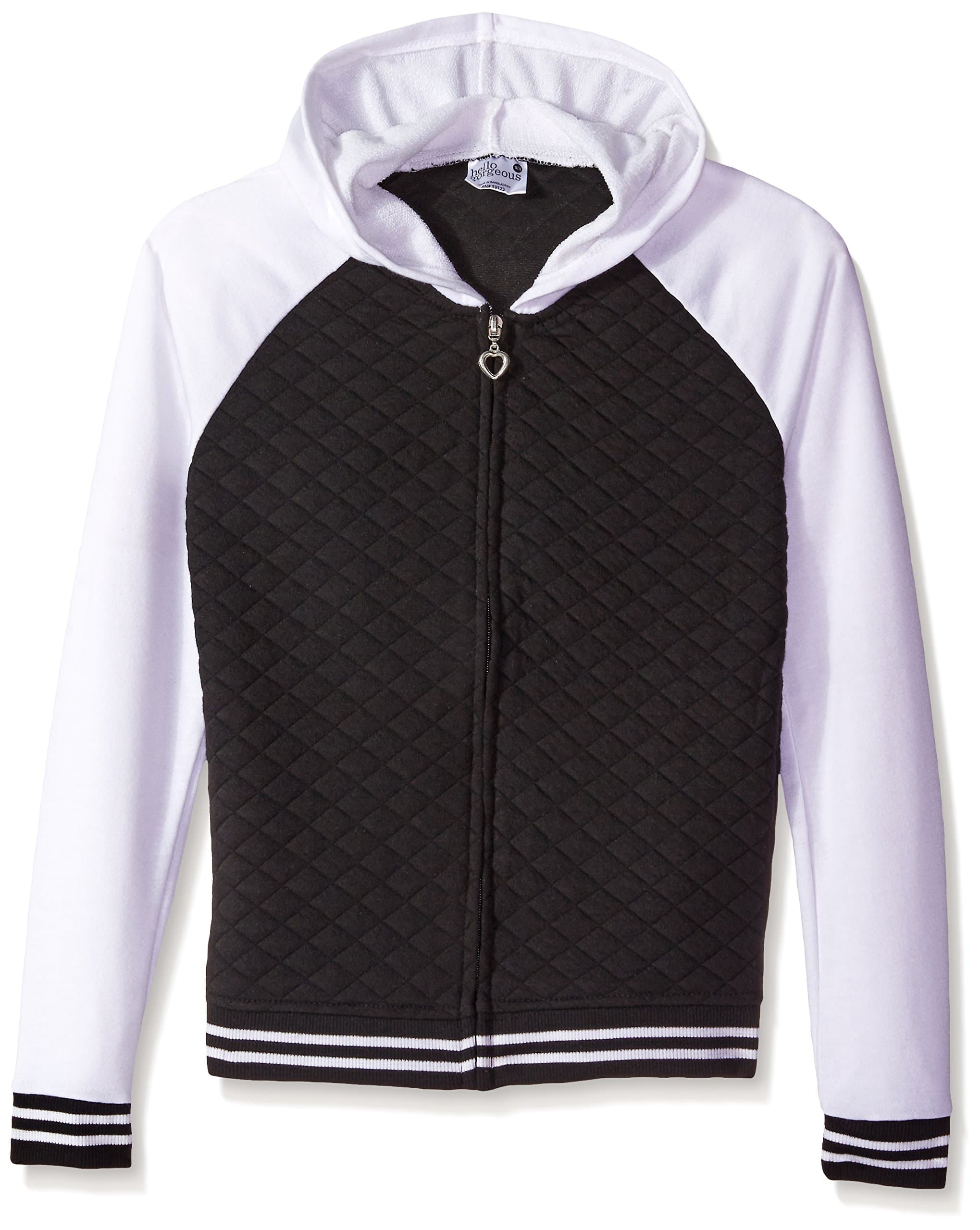 Hello Gorgeous Girls' Little Quilted Texture Hoodie