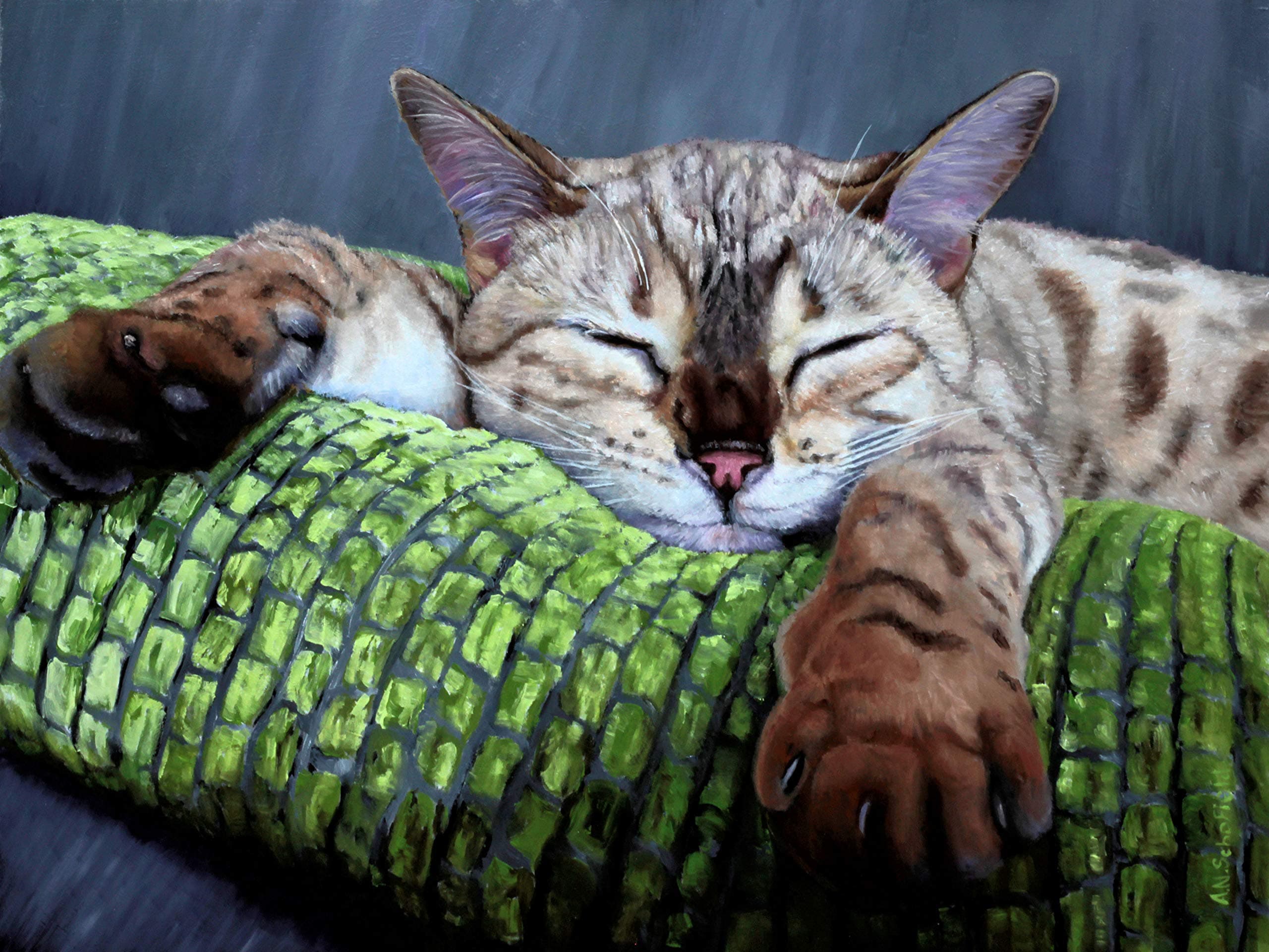 Custom Cat Portraits from photo, Oil painting, Commission a painting of your Cat