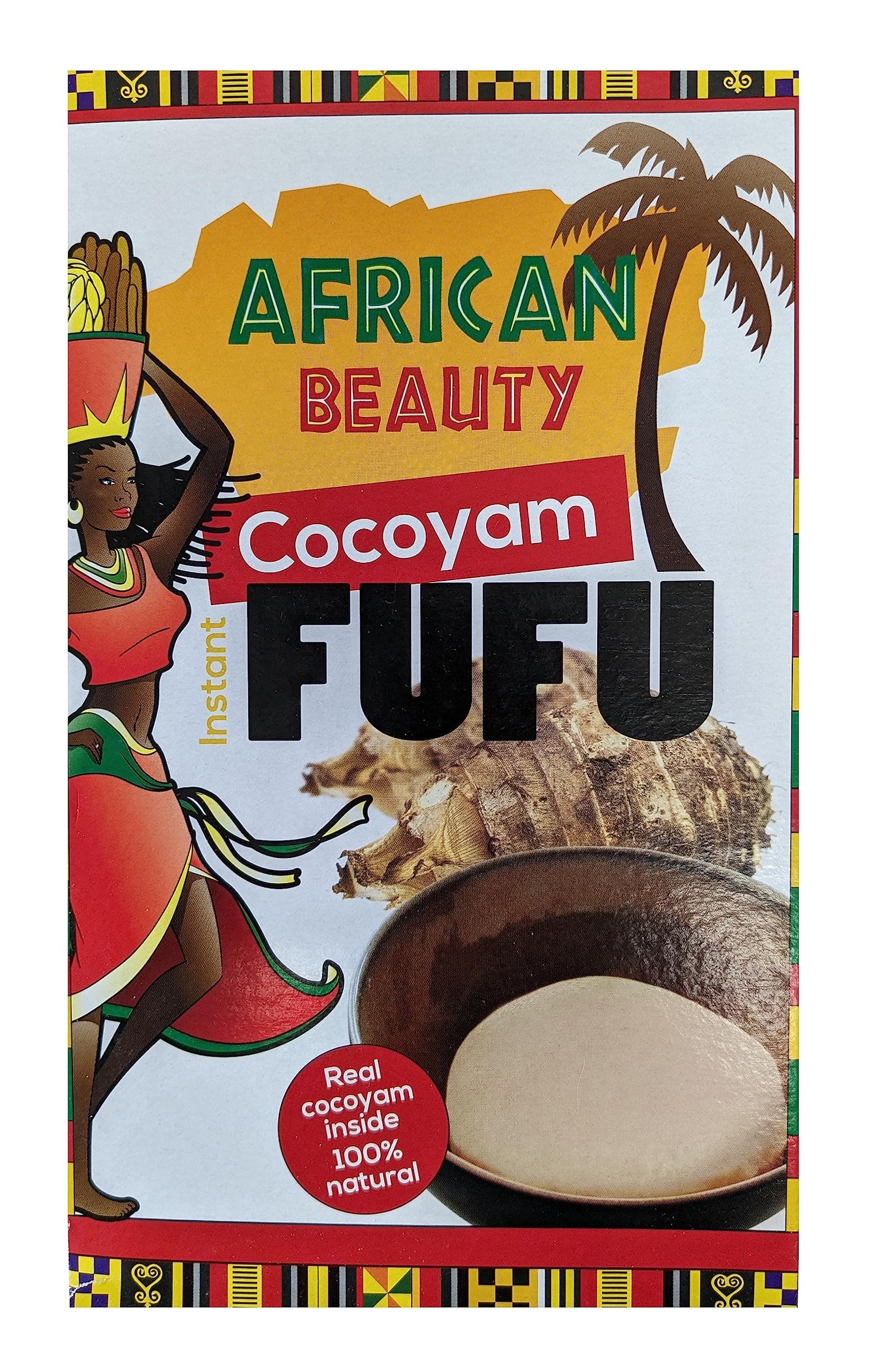 Cocoyam Fufu Flour African Mix 24oz - Authentic, Premium Quality Fufu Flour with Real Cocoyam - 100% Natural by African Beauty (Pack of 1)