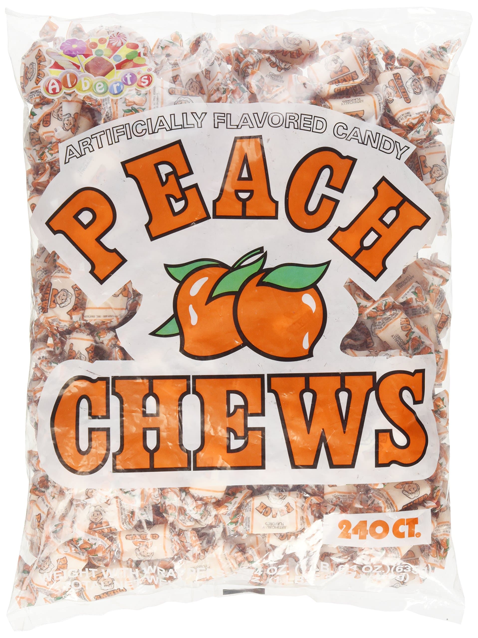 Albert'sPeach Chews,0.01 ounce, 240 Count Bag