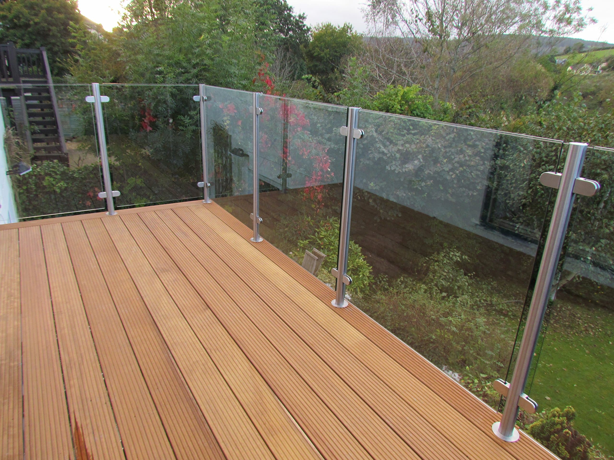 1000mm x 1000mm Toughened Clear Glass Balustrade Panels