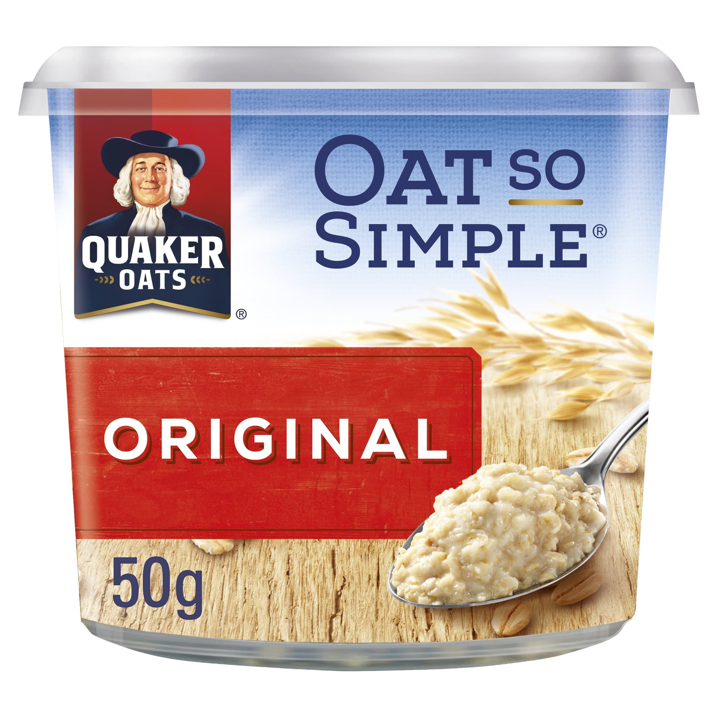 Quaker Oat So Simple Original Porridge Pot, 8 x 50g