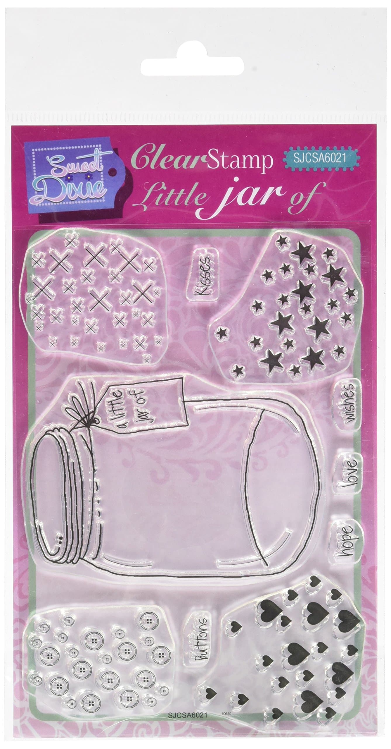 Studio 10 SJ Little jar of Clear Stamps, Black