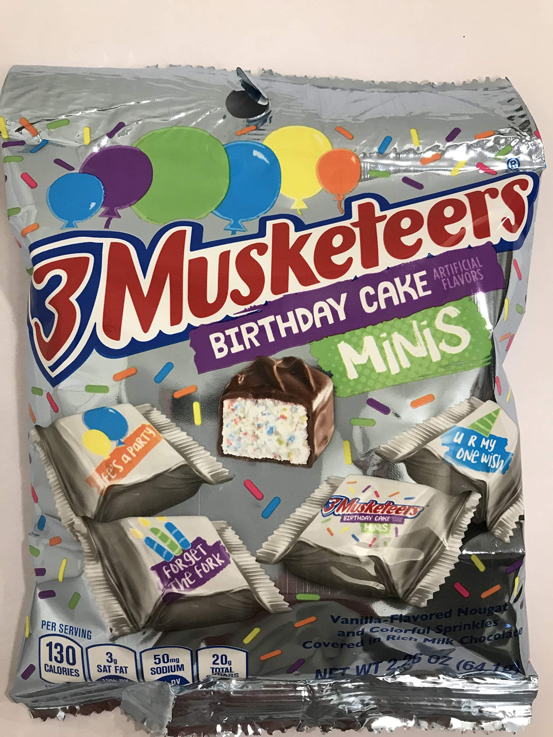 3 Musketeers Birthday Cake Minis 2.26 oz Bag Pack of 2 bags