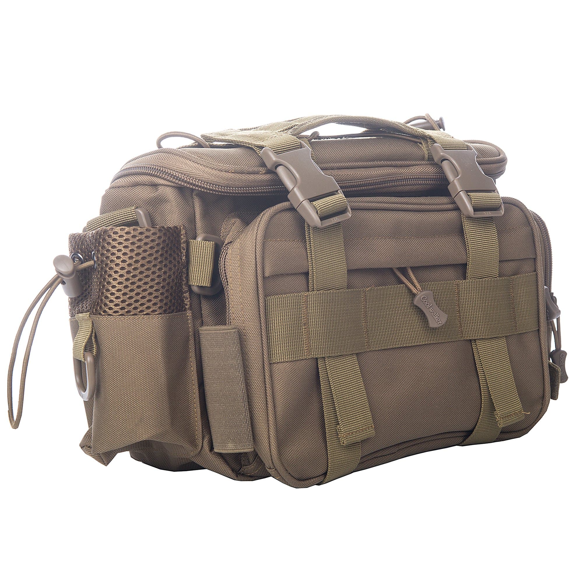 EMStore Portable Fishing Tackle Bag - Multifunctional Water-Resistant Durable Handbag - Sports Single Shoulder Bags For Camping Hiking Cycling Surfing