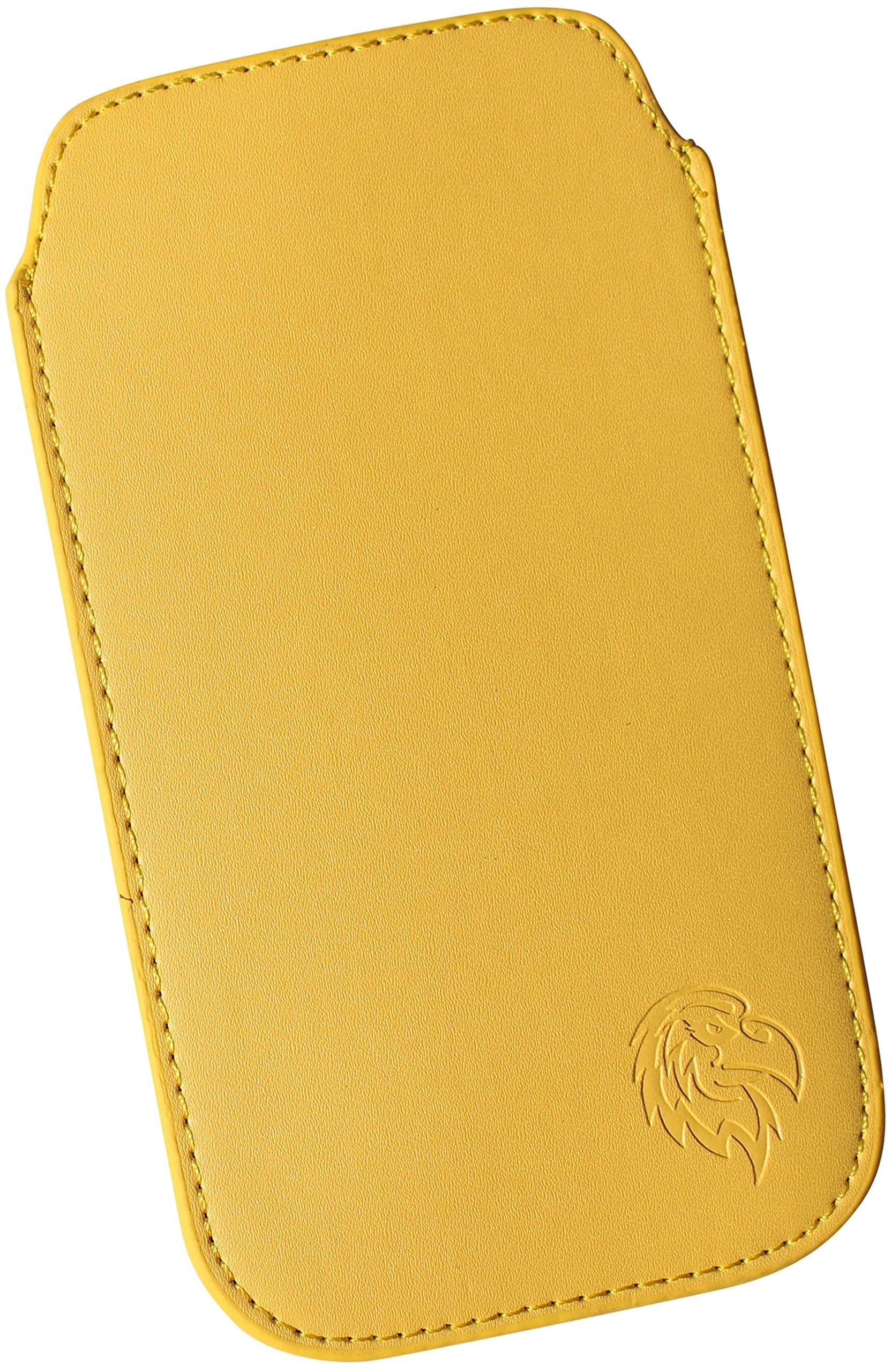 Protective Case for Samsung Galaxy, Pull Tab Case for Sliding Mobile Phones, Many colours, Exclusive Case Stitched with Textile Tape, Thin Case With Eagle Motif, Dealbude24, yellow