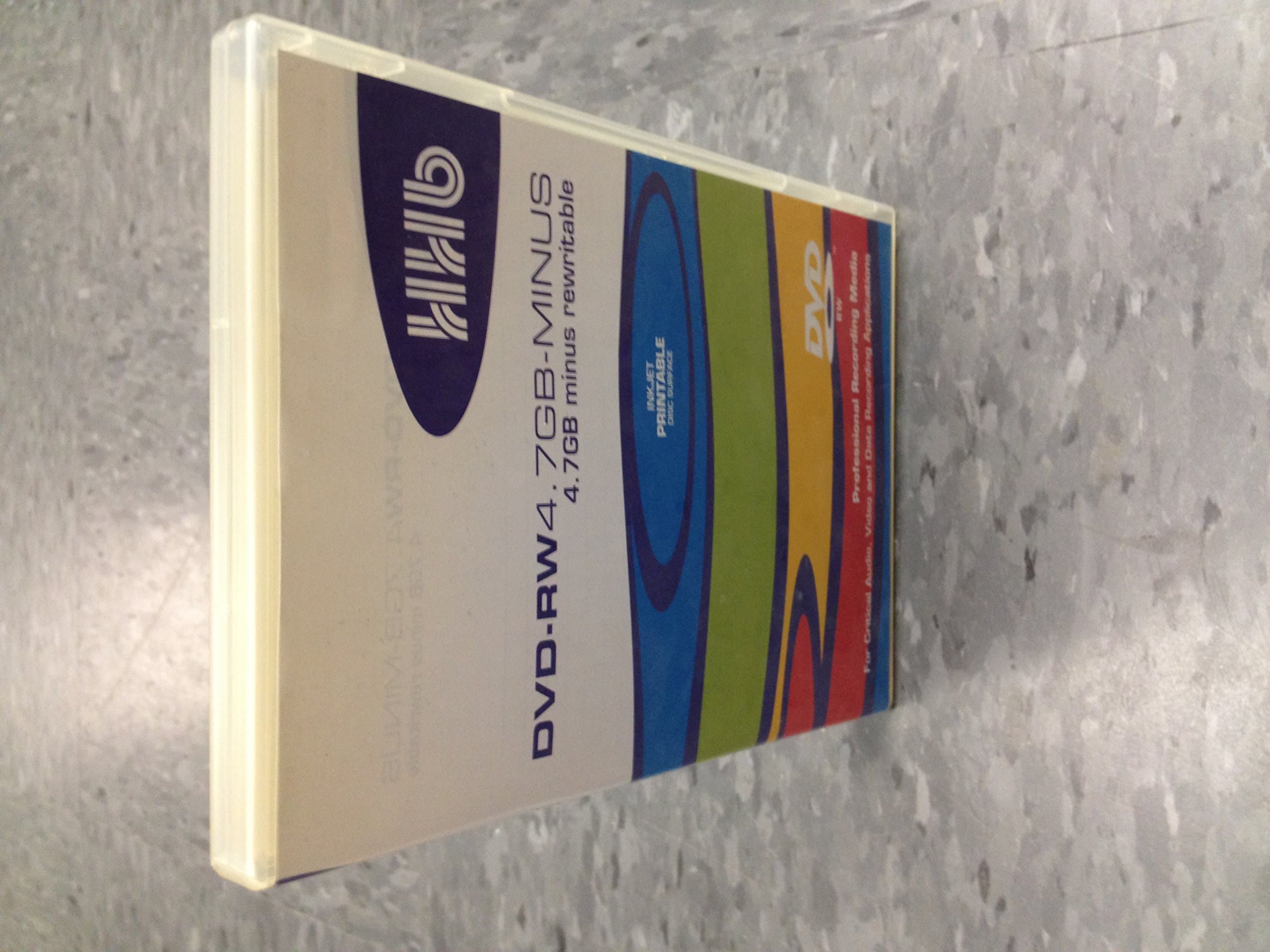 HHB DVD-RW4.7GB-Minus REWRITABLE White Inkjet Printable in Album CASE