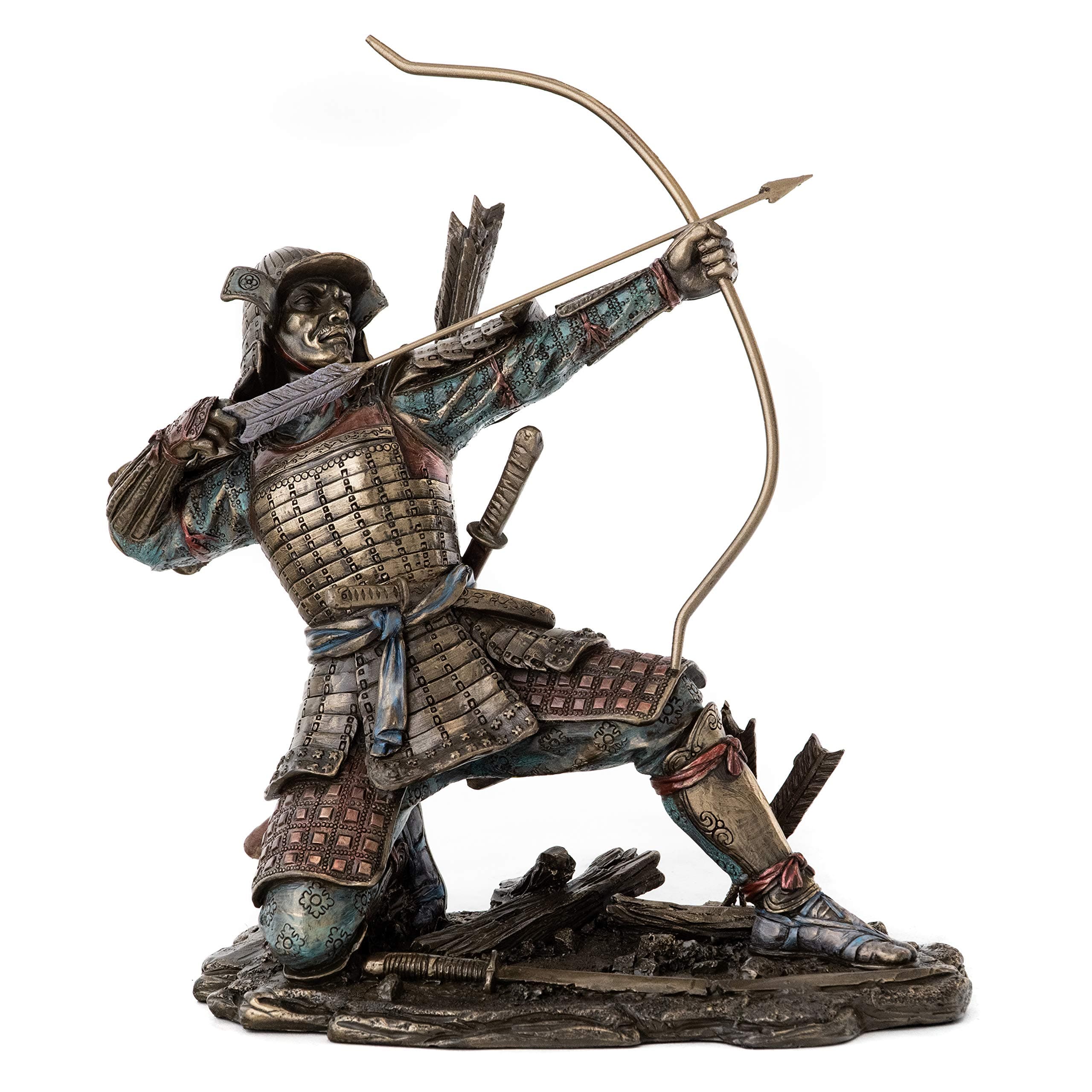 Top Collection T-Trove Cold Cast Bronze Japanese Samurai Warrior Yayoi Statue Figurine