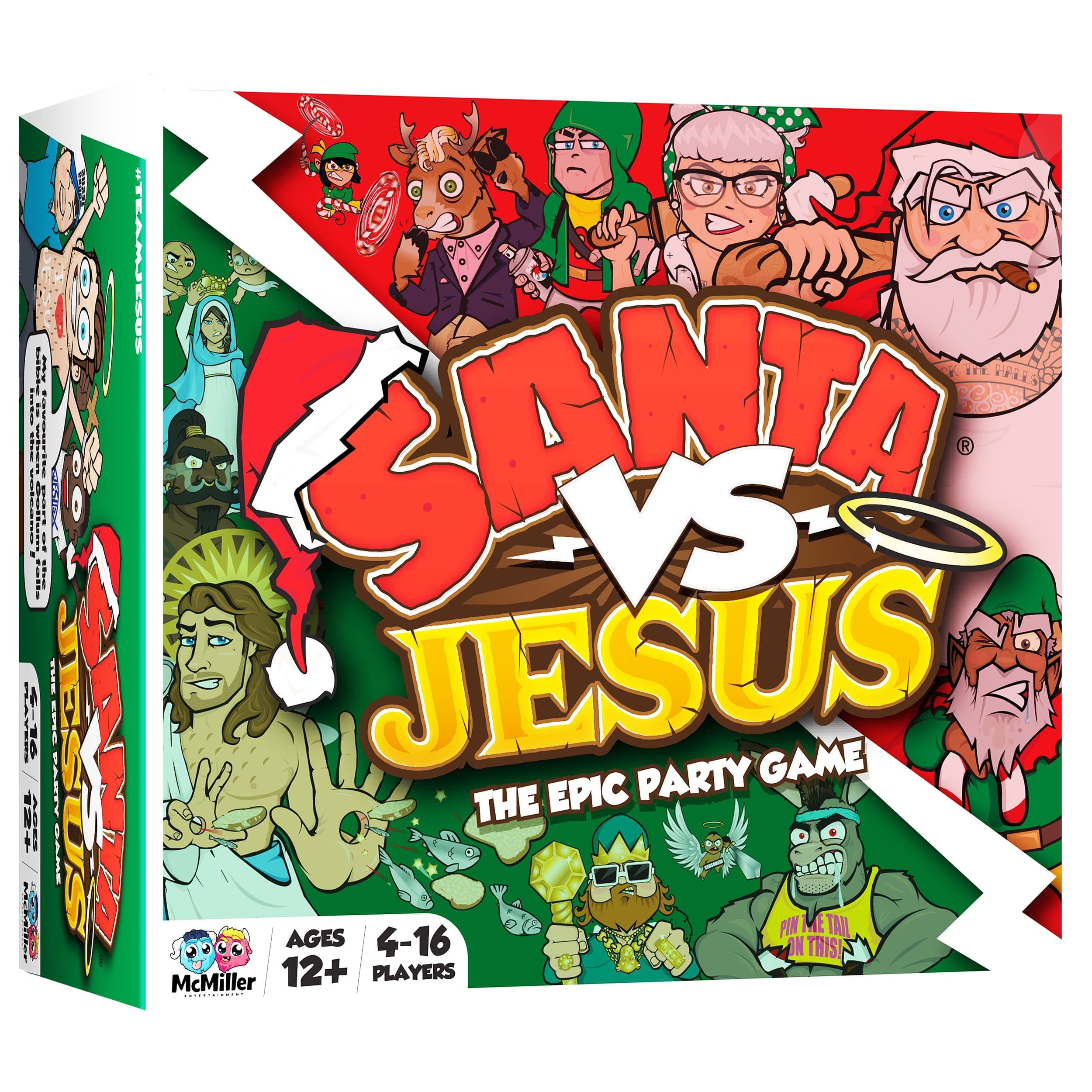 Santa VS Jesus The Epic Party Card Game|Adult Board Games Card Games for Christmas Holidays Party Family Games|Top 10 Best Board Games 2020|Christmas Gift for Kids Children Teens Adult