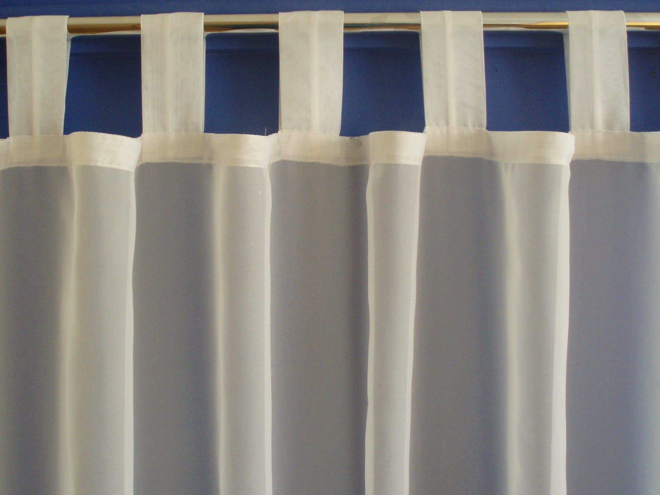 Voile TAB TOP Curtain CREAM 72 inch / 183cm drop QUALITY SHEER VOILE