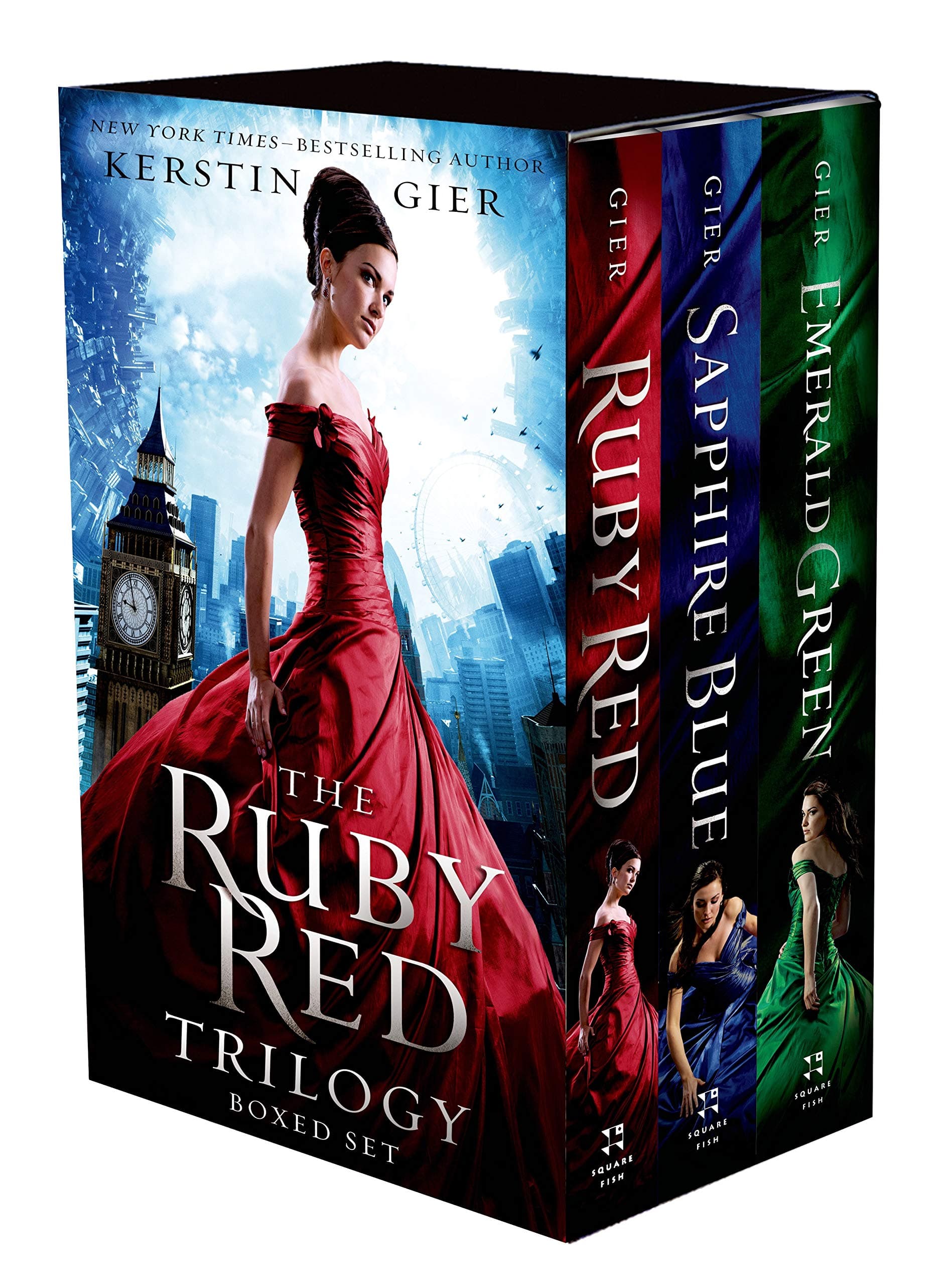 Square Fish The Ruby Red Trilogy Boxed Set: Ruby Red, Sapphire Blue, Emerald Green