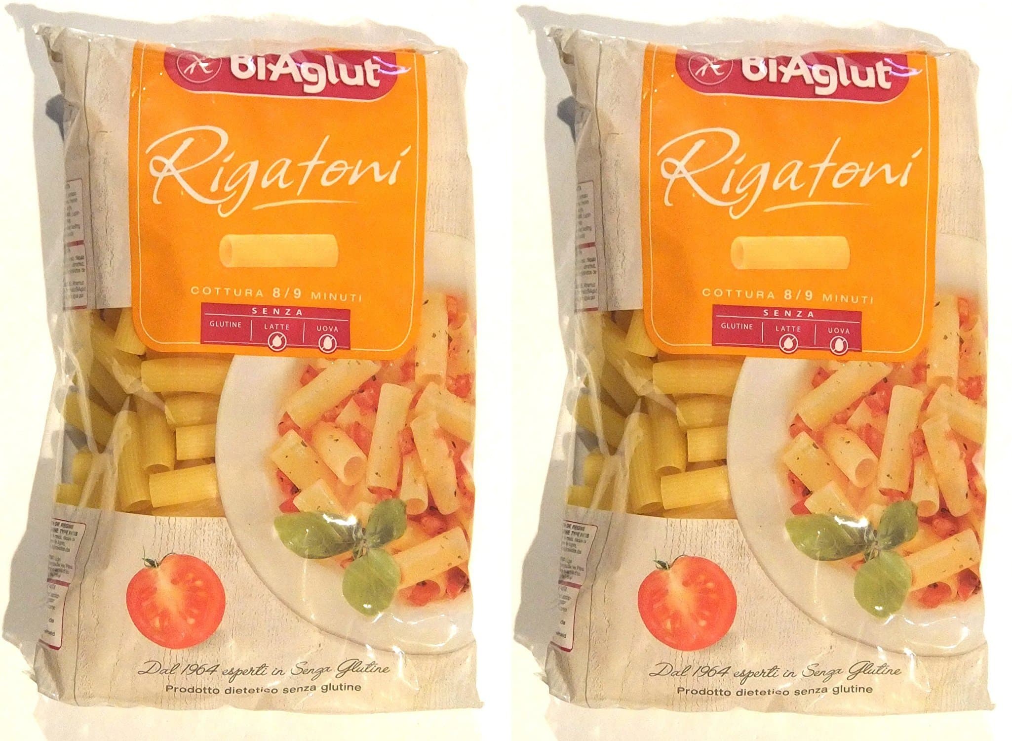 BiAglut No Gluten Rigatoni Pasta 17.6 Oz. Bag (Pack of 2)