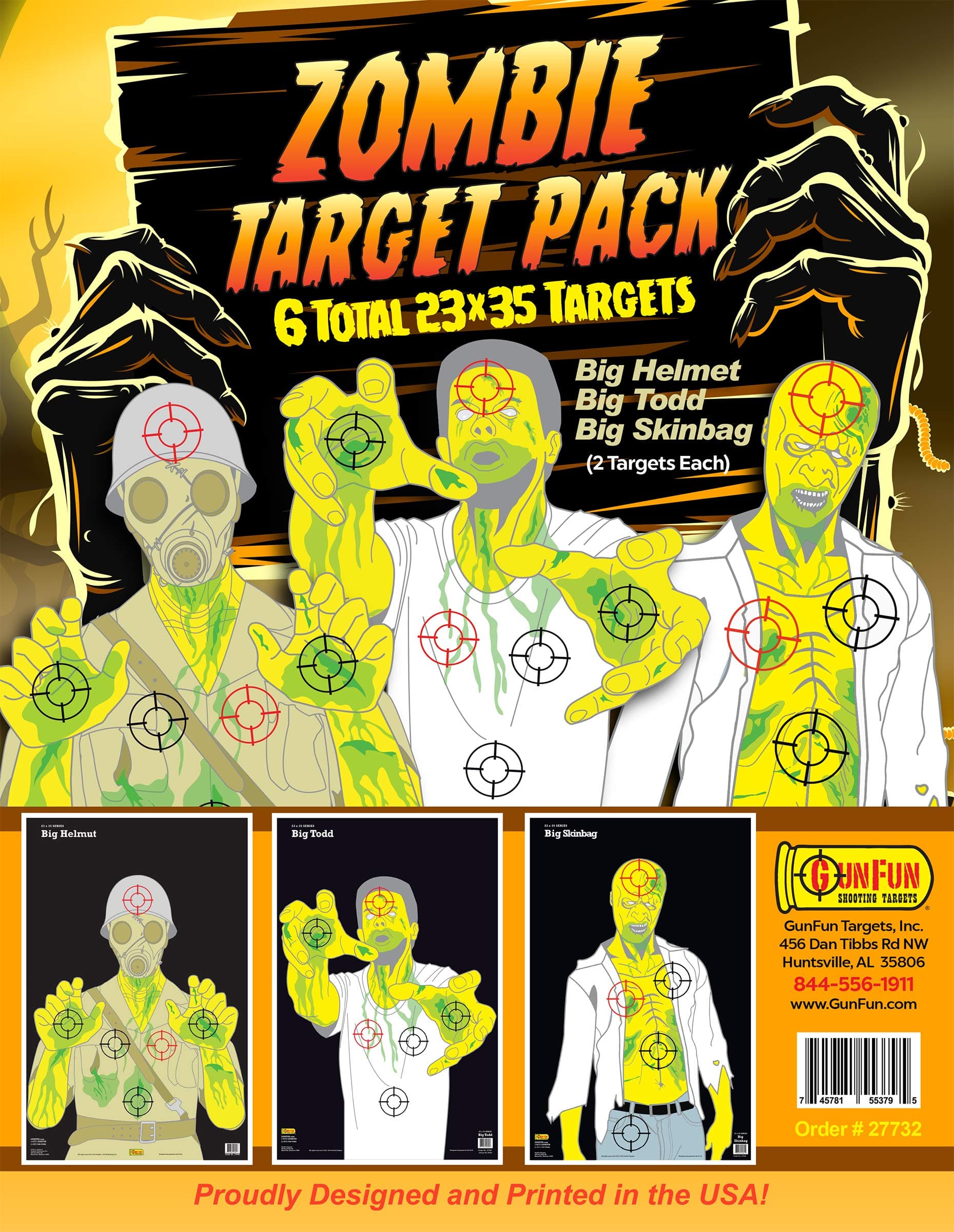 GunFun Targets, Inc. Zombie 6-Pack