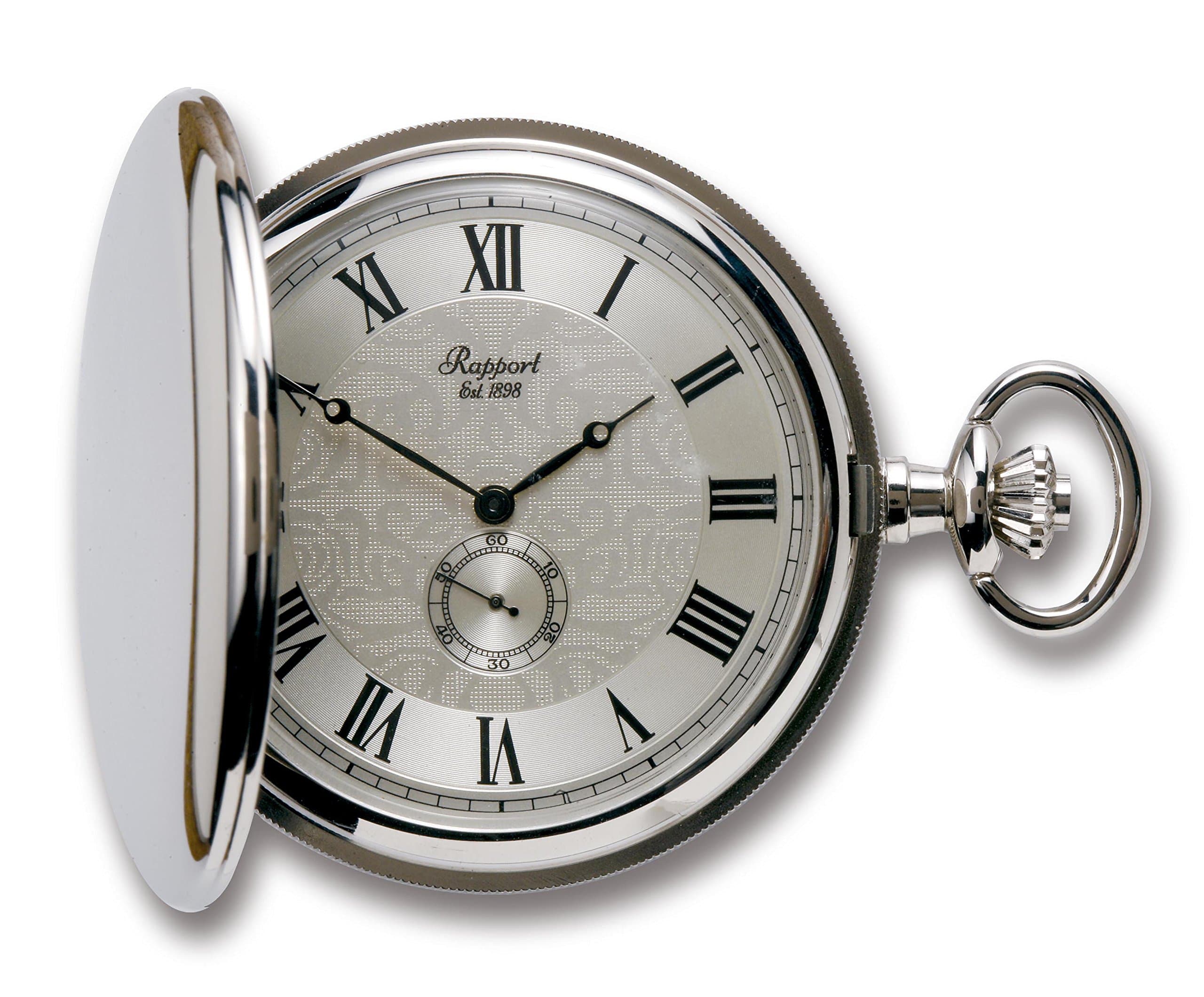 Rapport of London Silver Tone (Chrome) Pocket Watch with Small Seconds Hand