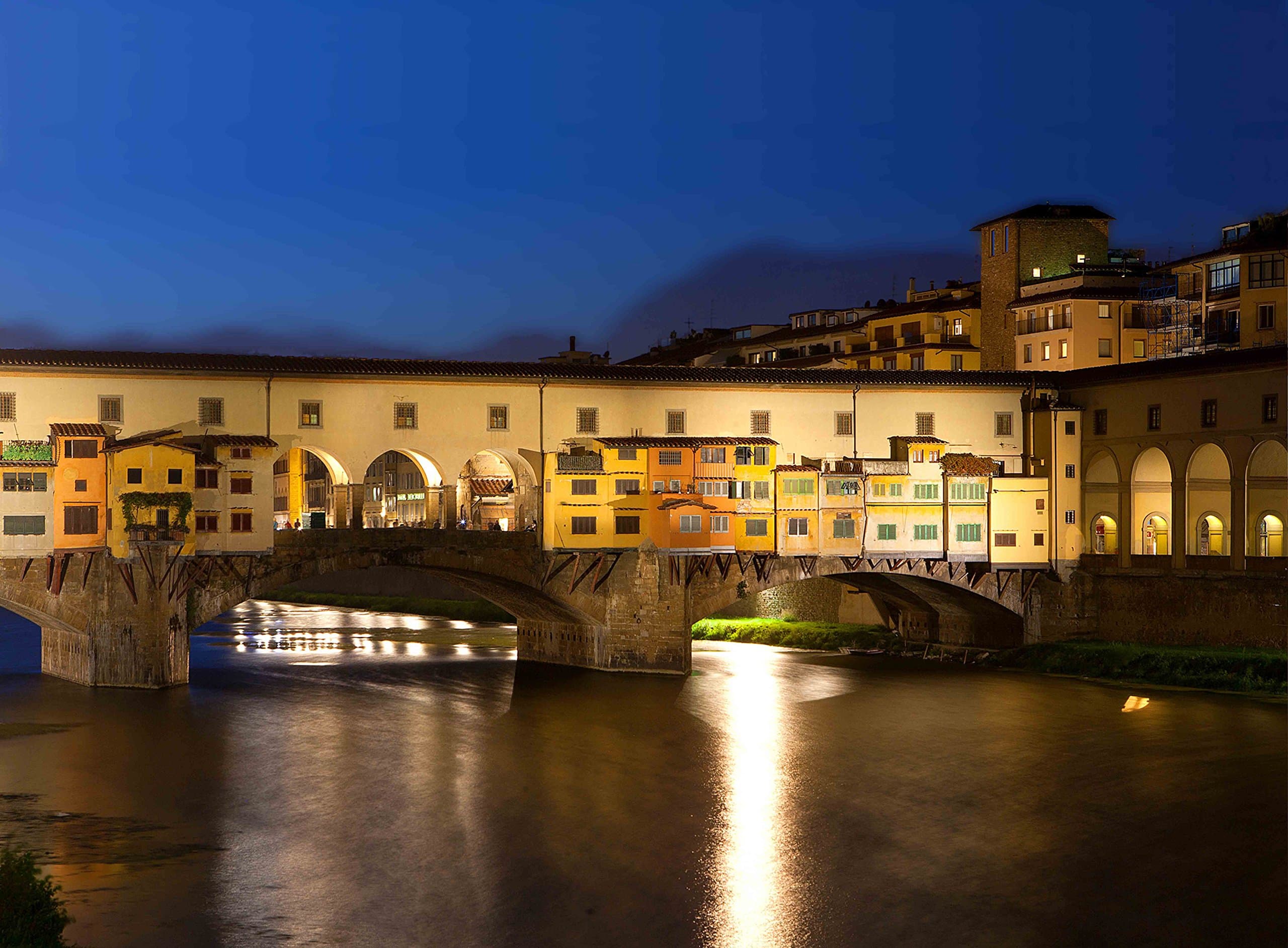 AROMAPET LOBOAIR Adult Jigsaw Puzzle Ponte Vecchio Bridge Night Florence Italy 500-Pieces
