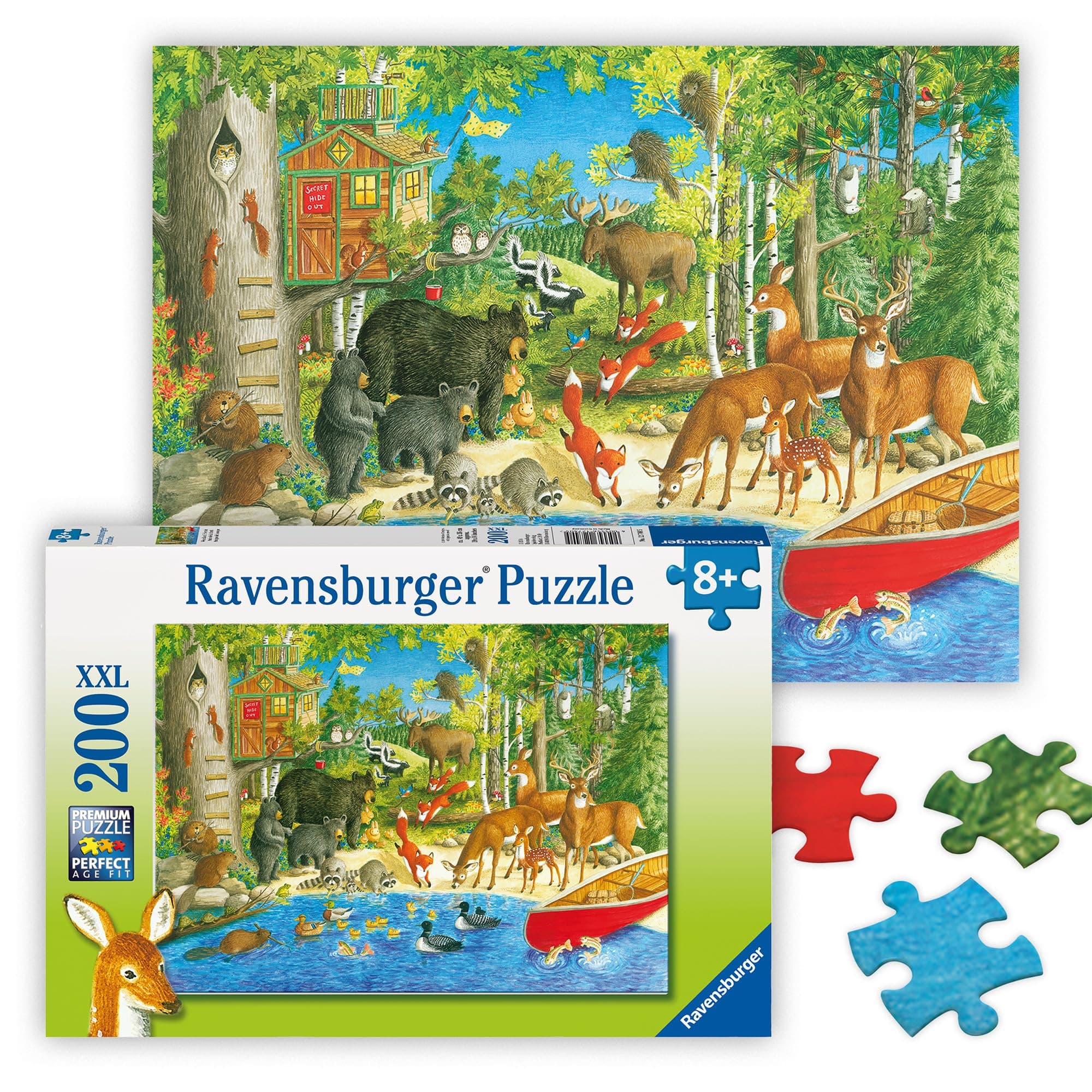 Ravensburger Woodland Friends 200 Piece Jigsaw Puzzle for Kids – Every Piece is Unique, Pieces Fit Together Perfectly