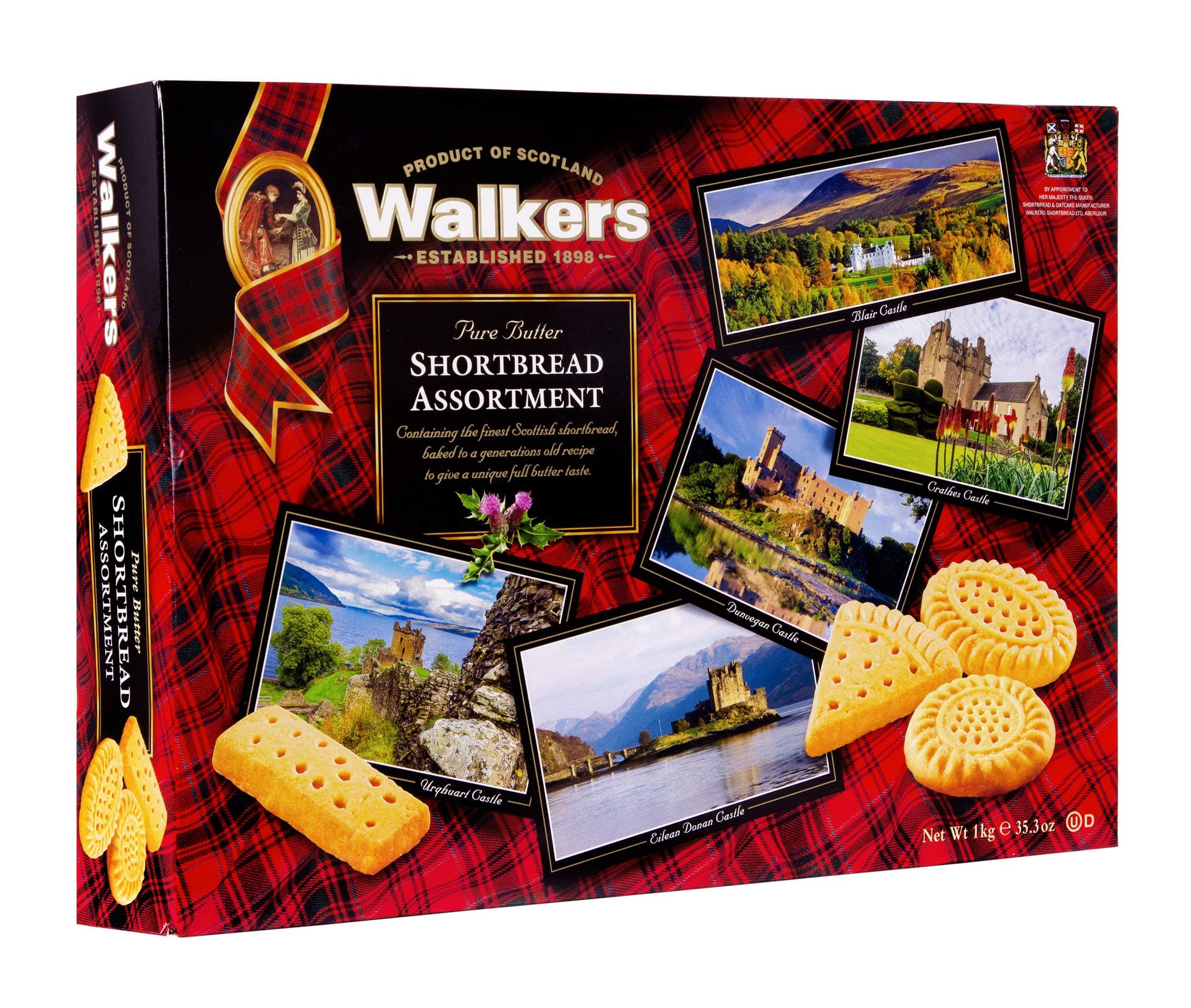 Walker's Shortbread Traditional Assorted Cookies, Pure Butter Shortbread Cookies, 35.3 Oz Box